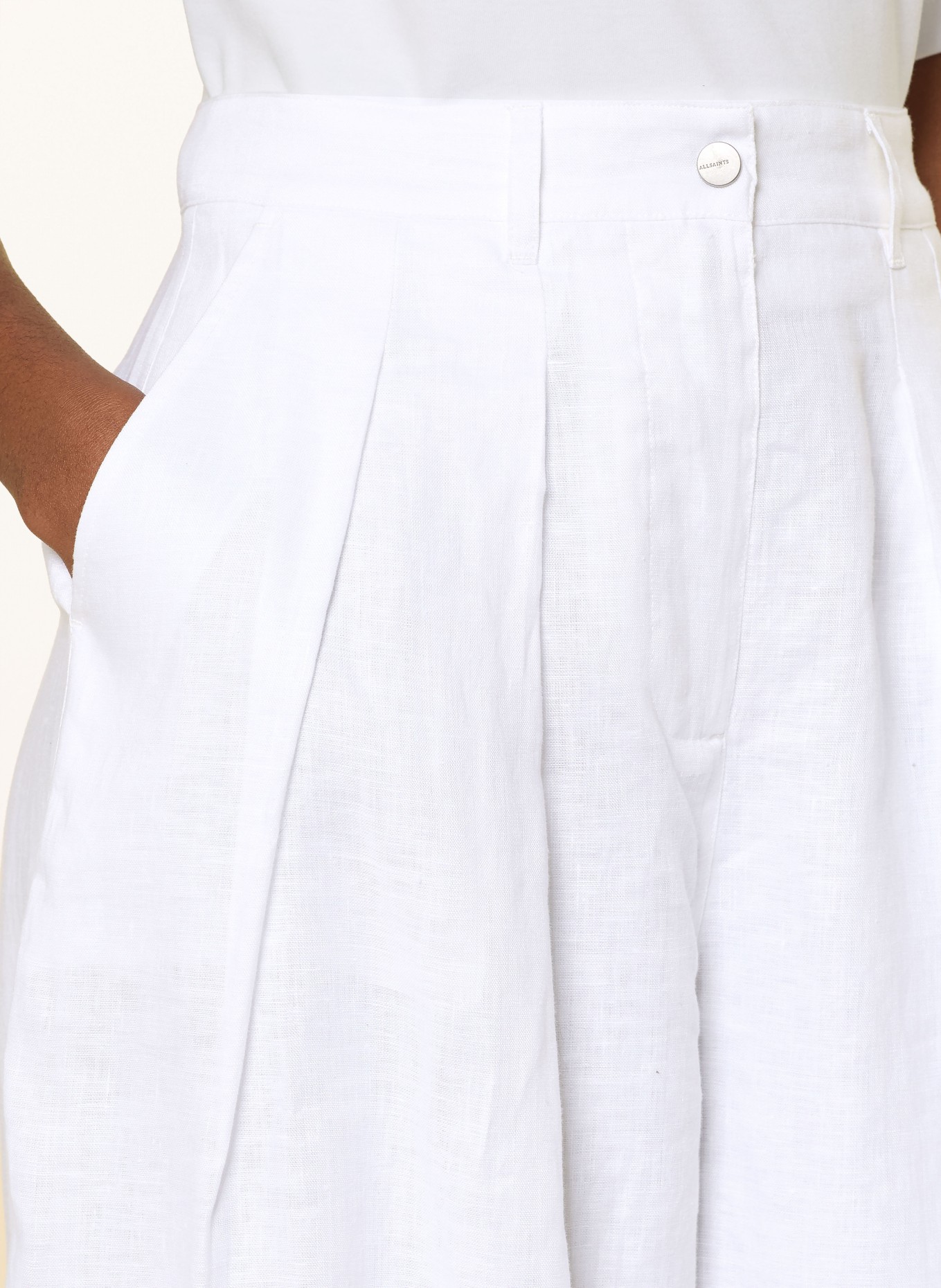 ALLSAINTS Leinenhose BECCA: WEISS
