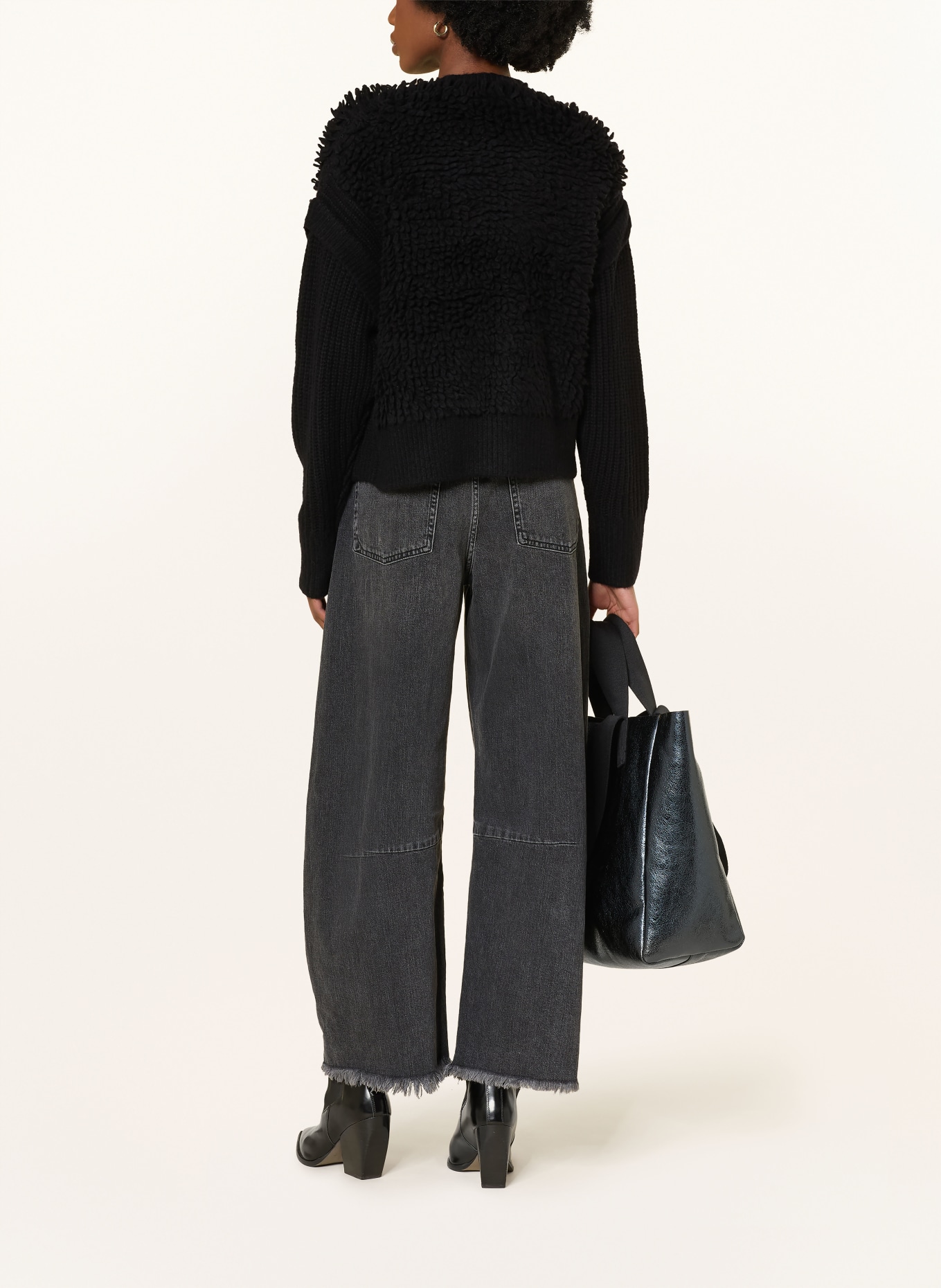 ALLSAINTS Knitted cover ELIAS: BLACK