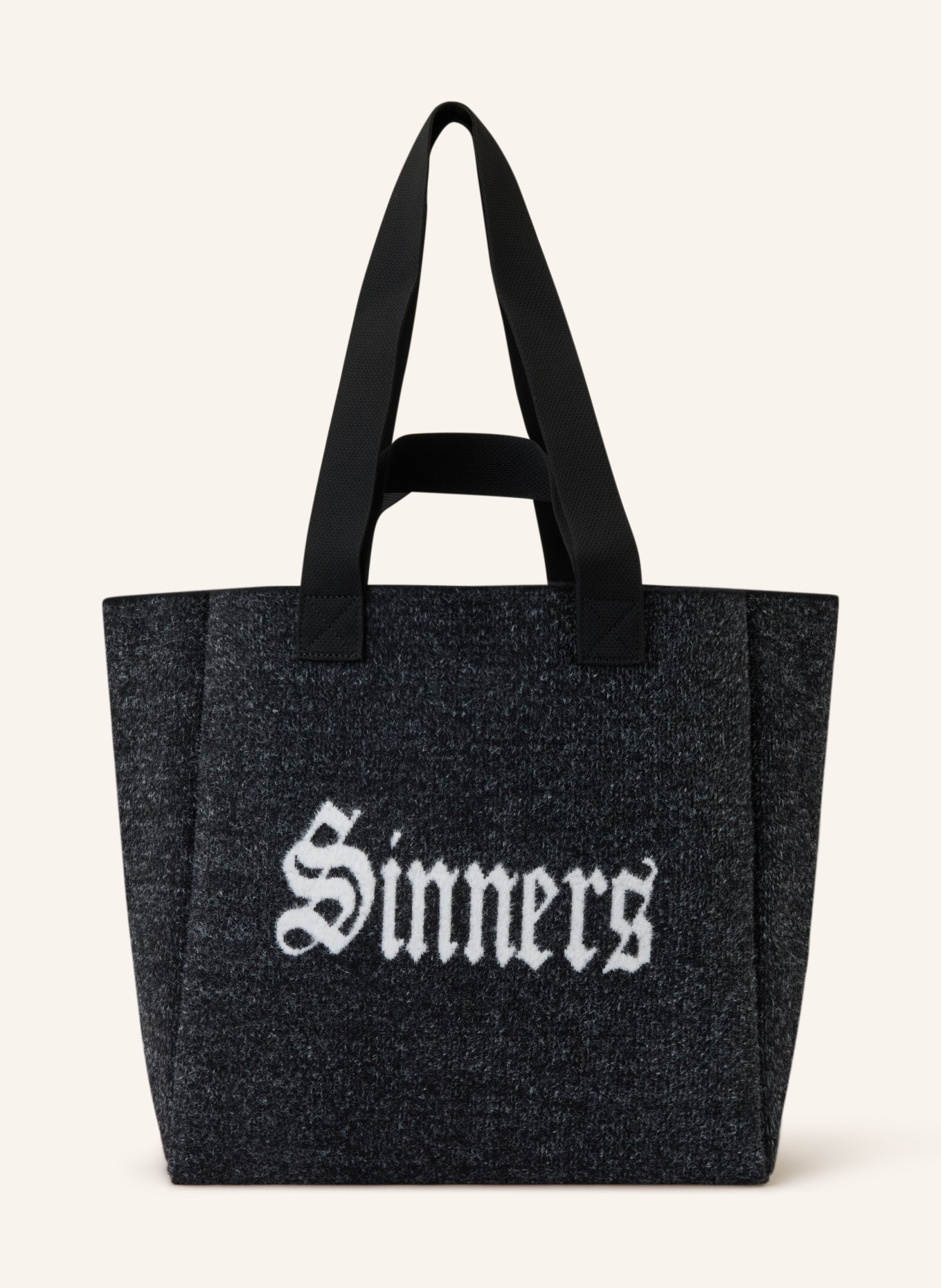 ALLSAINTS Nákupní taška IZZY SAINT: ČERNÁ / BÍLÁ