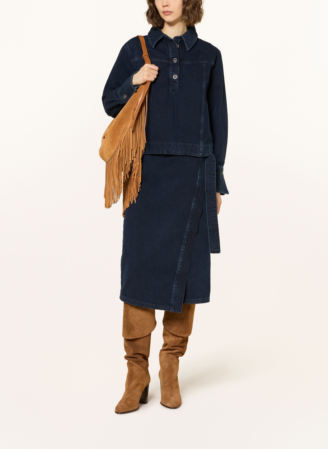 ba&sh Wickelrock TIMY: DUNKELBLAU