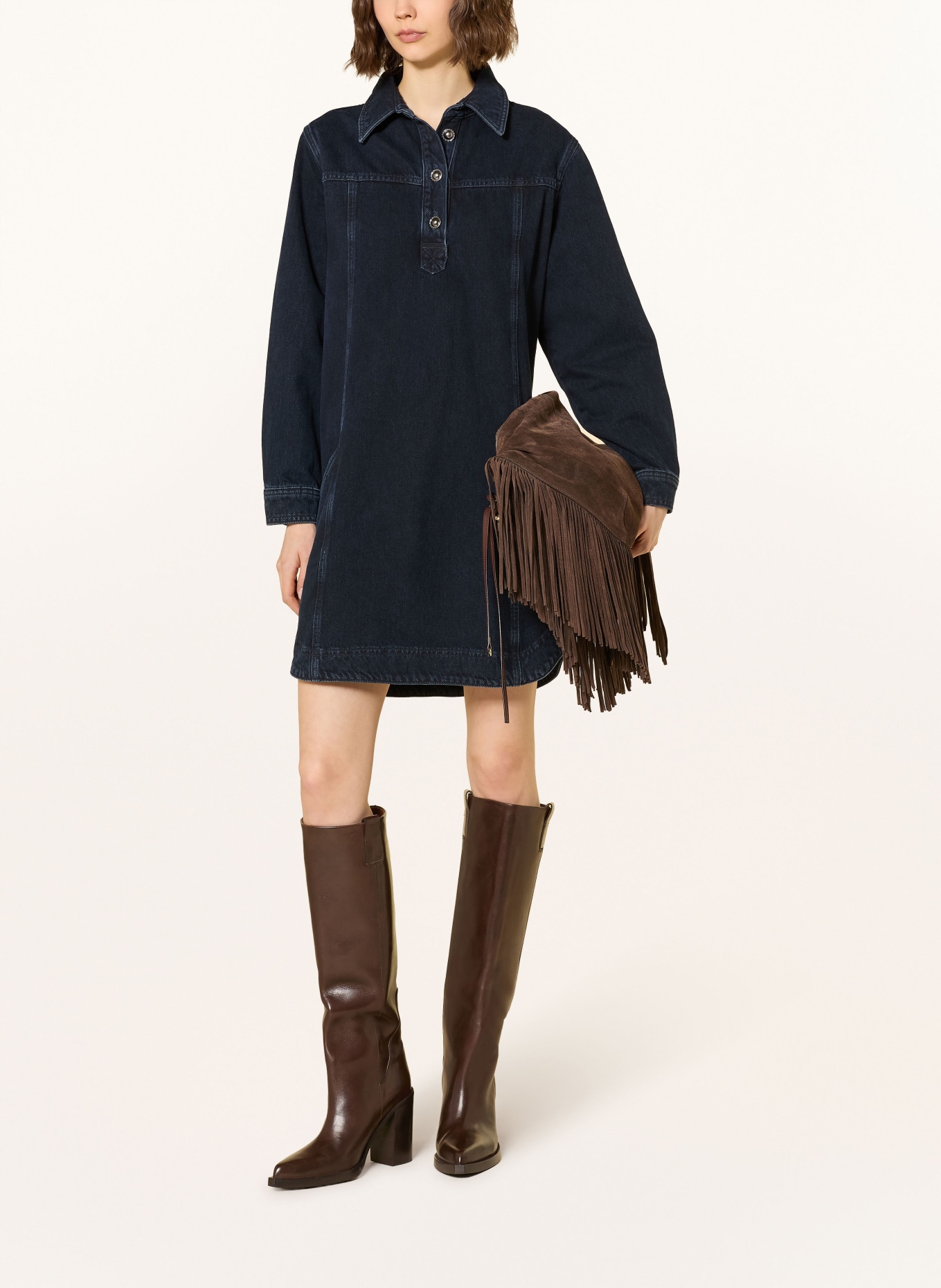 ba&sh Jeanskleid TONA: DUNKELBLAU