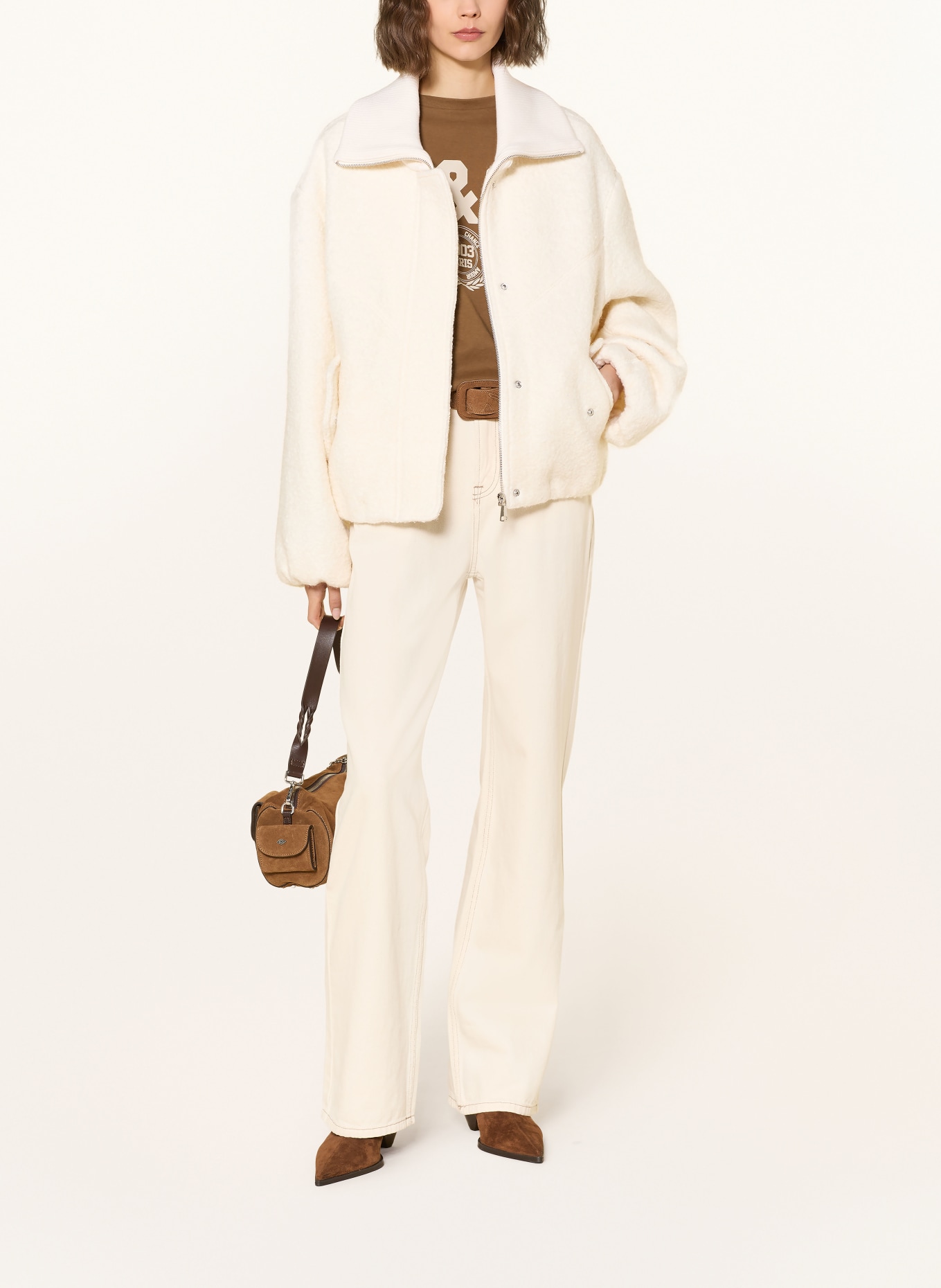 ba&sh Bunda z medvídčí kůže VITO: REŽNÁ