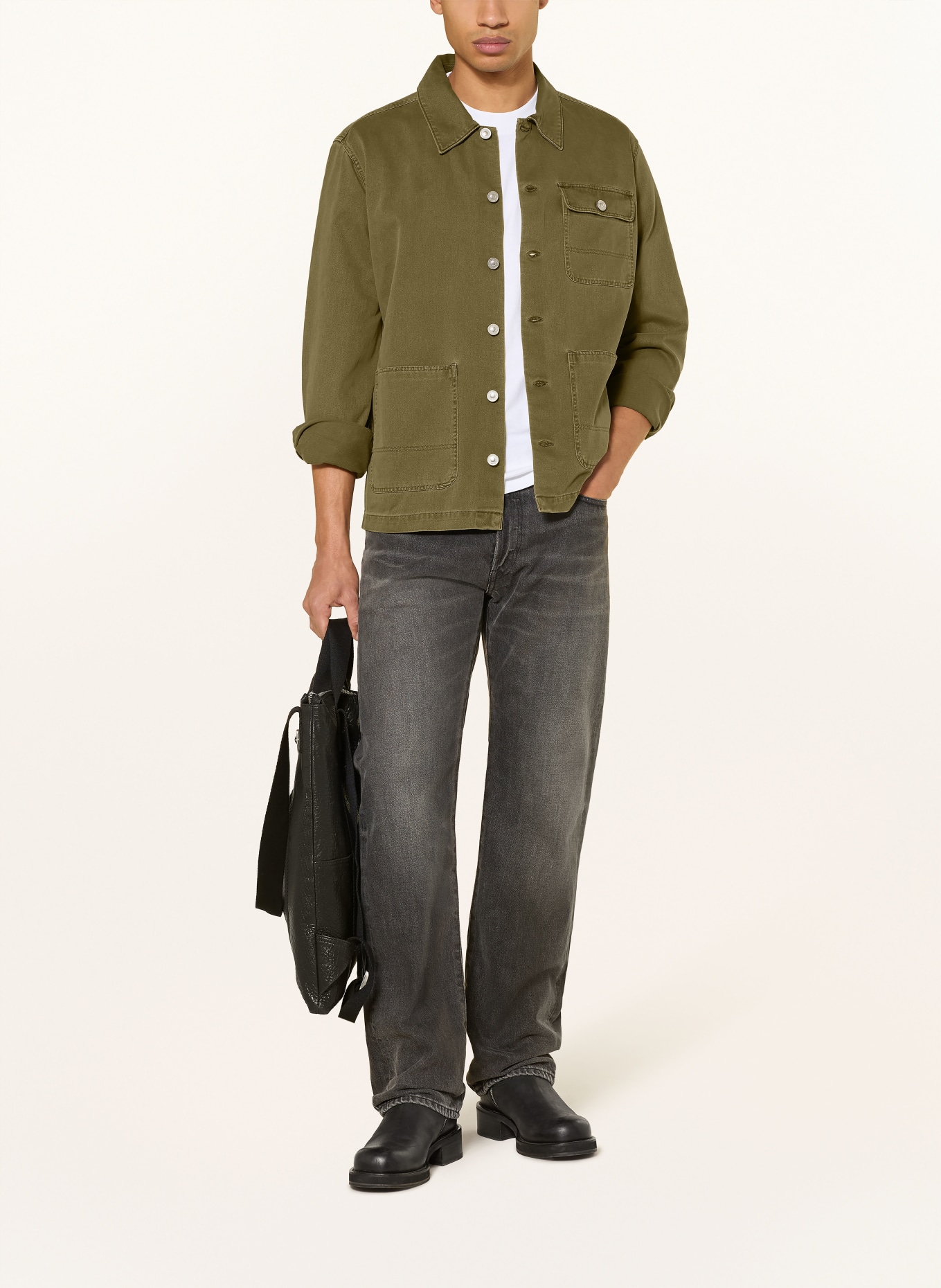 ALLSAINTS Jeans-overjacket NEVIS: KAKI