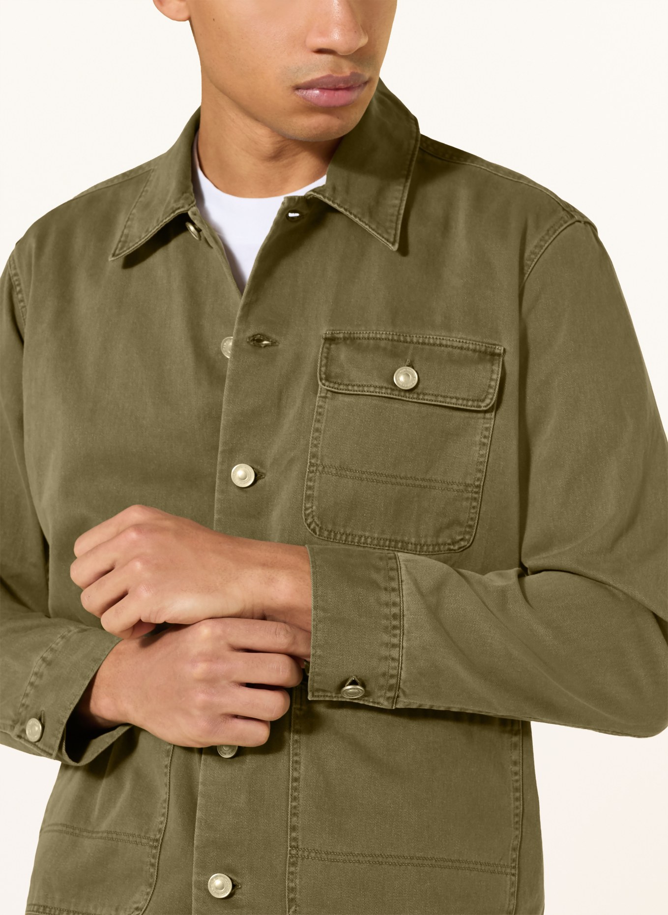 ALLSAINTS Jeans-overjacket NEVIS: KAKI