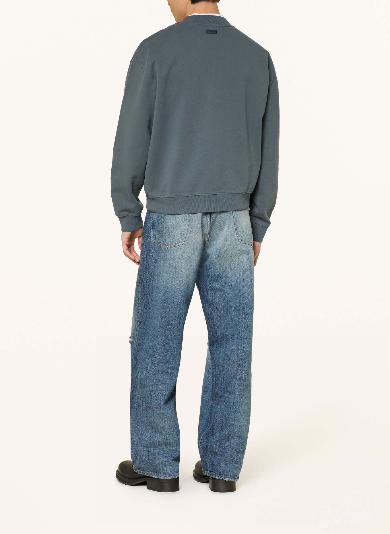 ALLSAINTS Mikina MILO: PETROLEJOVÁ