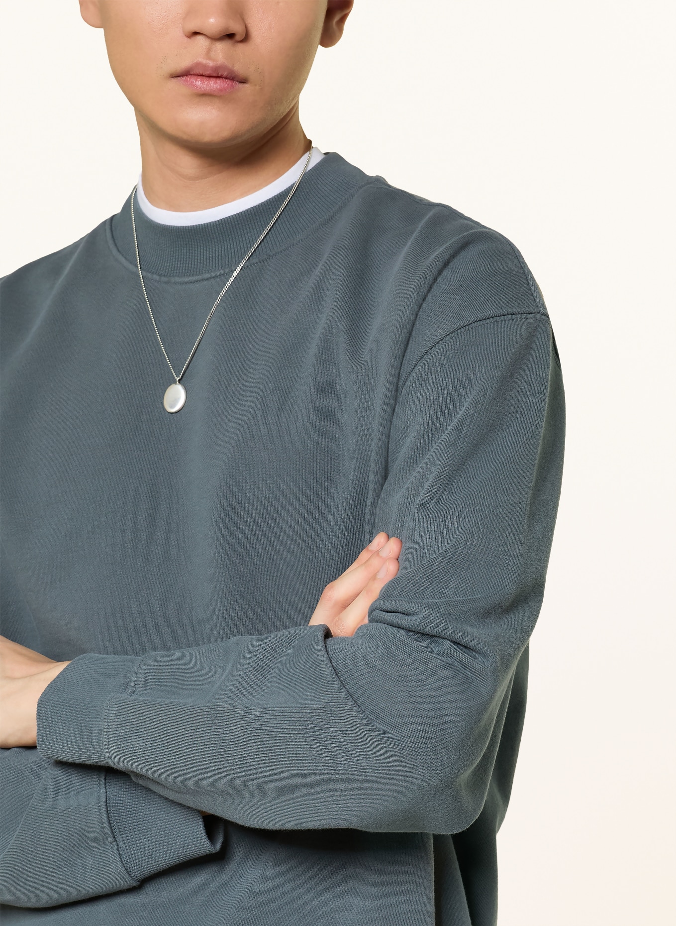 ALLSAINTS Mikina MILO: PETROLEJOVÁ