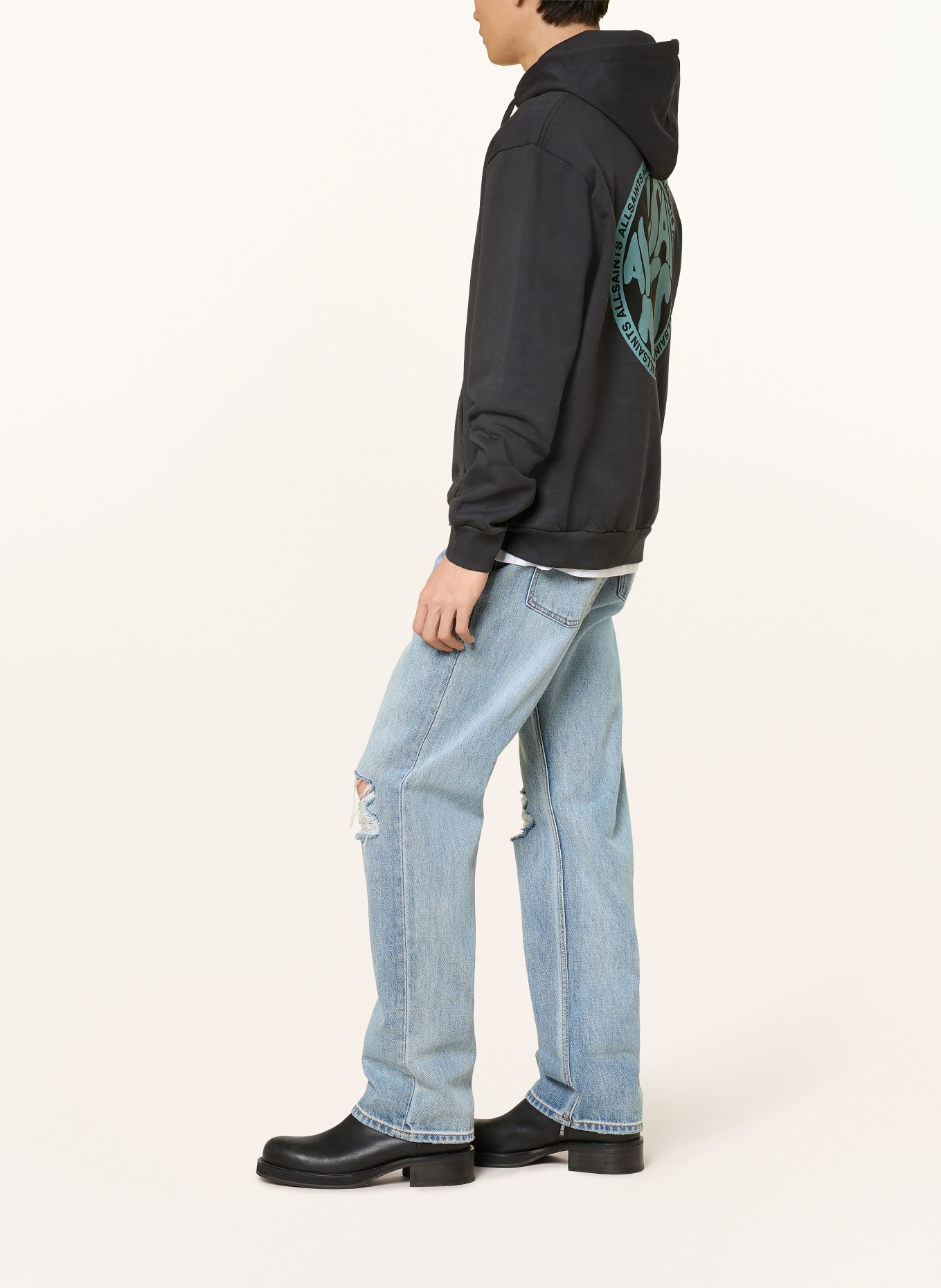 ALLSAINTS Hoodie DISTORTION: DUNKELBLAU / TÜRKIS