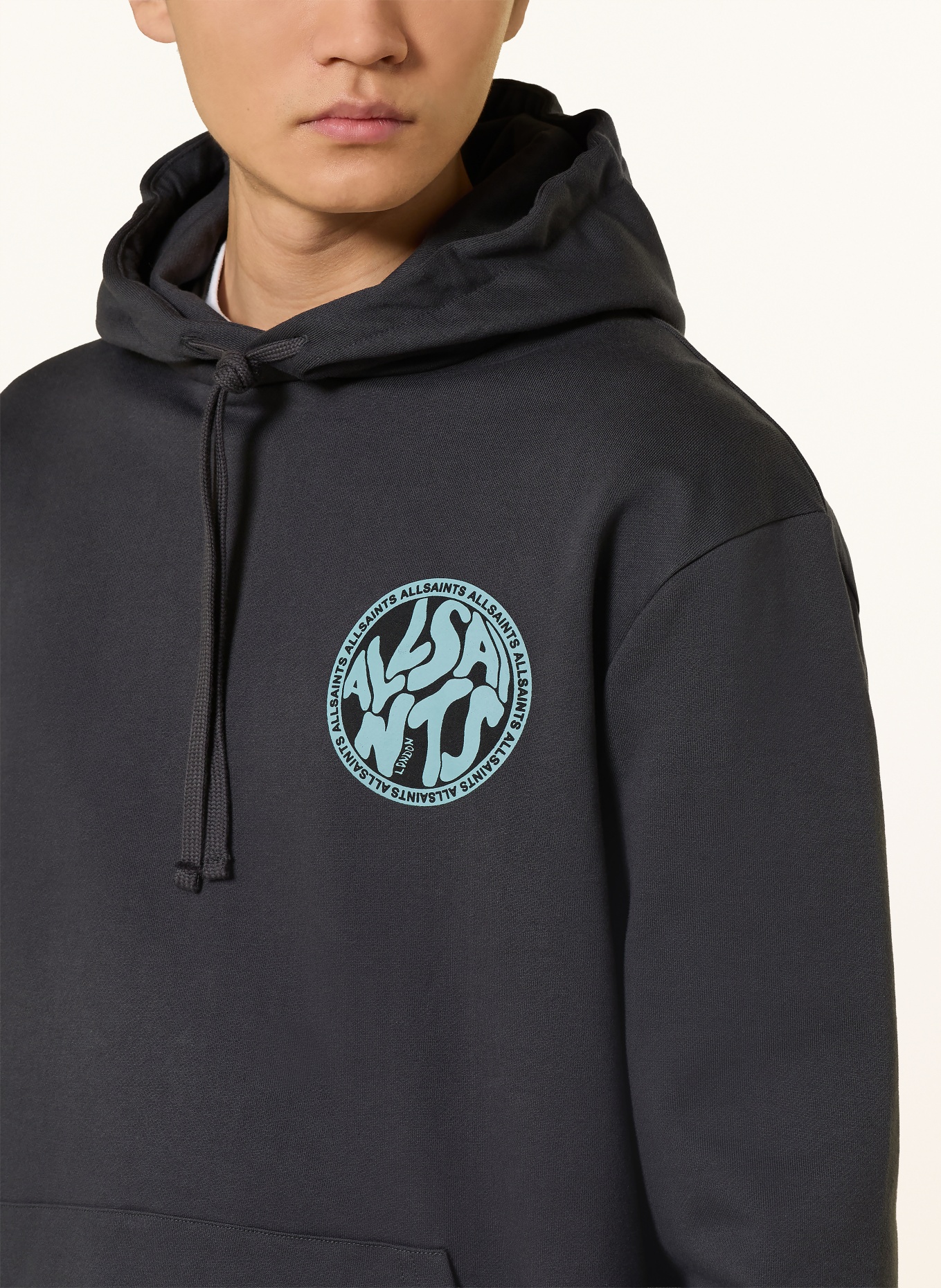 ALLSAINTS Hoodie DISTORTION: DUNKELBLAU / TÜRKIS