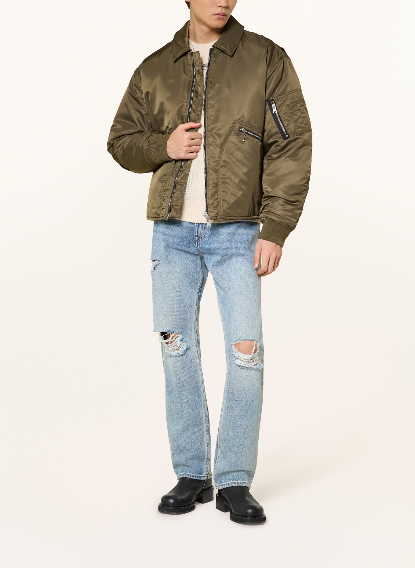 ALLSAINTS Bunda FALLON BOMBER: KHAKI