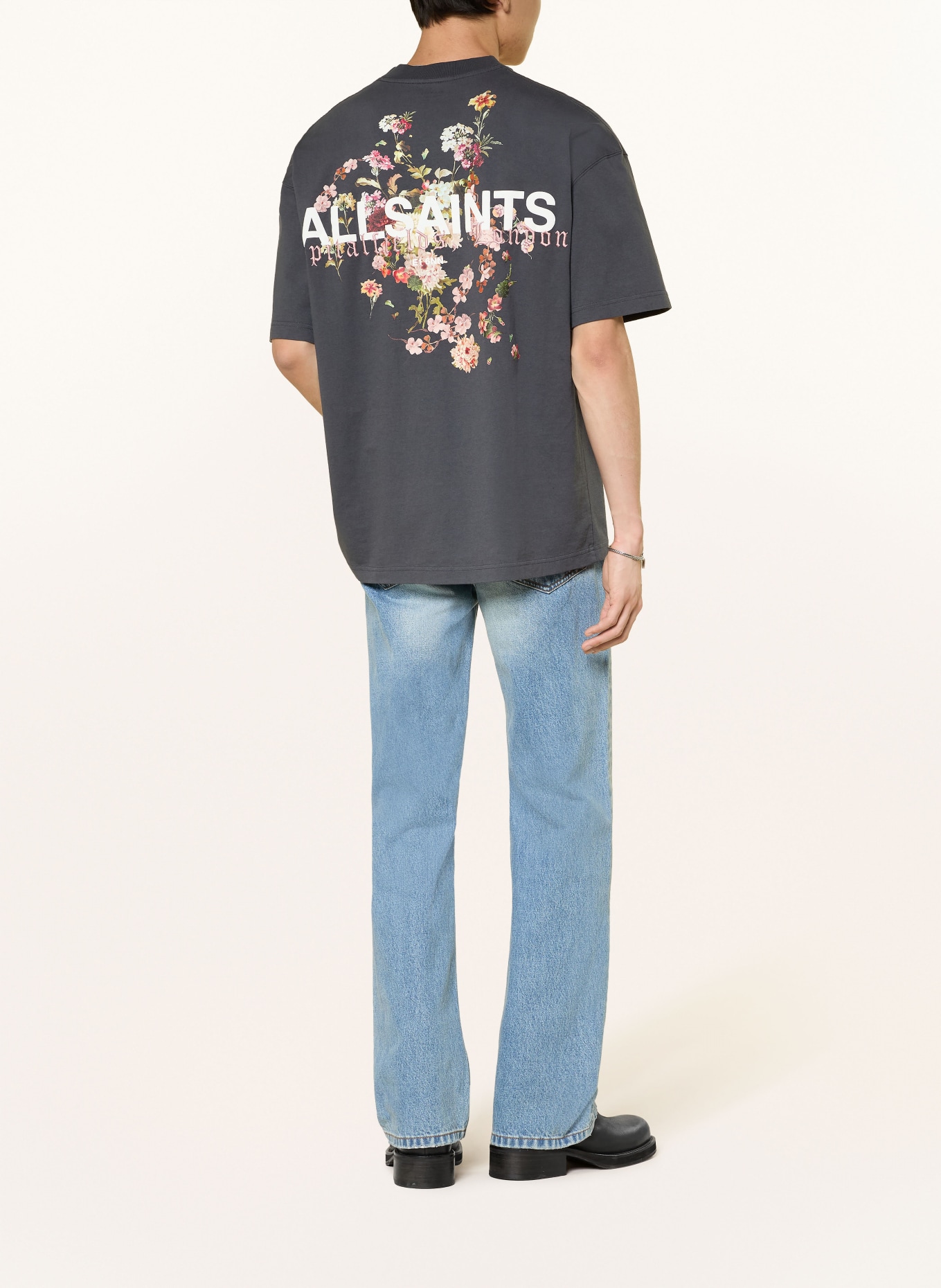 ALLSAINTS Tričko VALEN: TMAVĚ ŠEDÁ