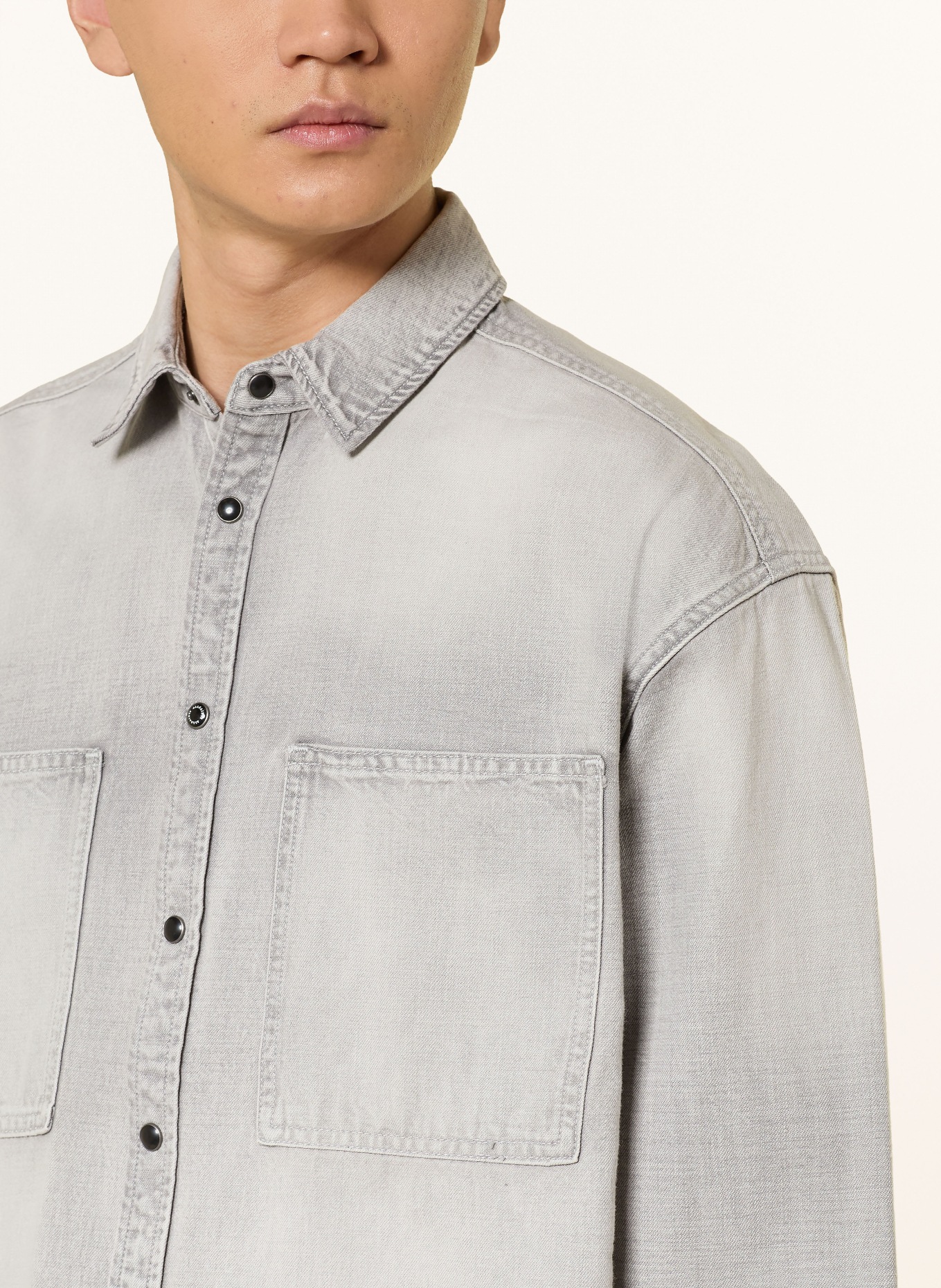 ALLSAINTS Jeanshemd AL DENIM Comfort Fit: HELLBLAU