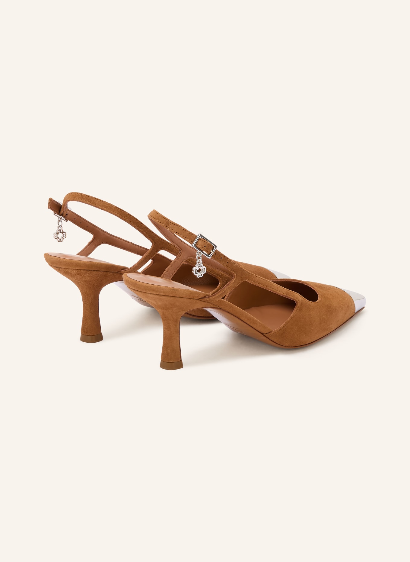 maje Slingpumps: BRAUN / SILBER