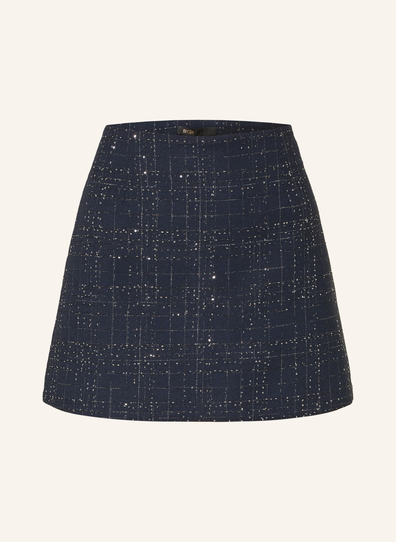 maje Spódniczka z błyszczącą nicią i cekinami: GRANATOWY