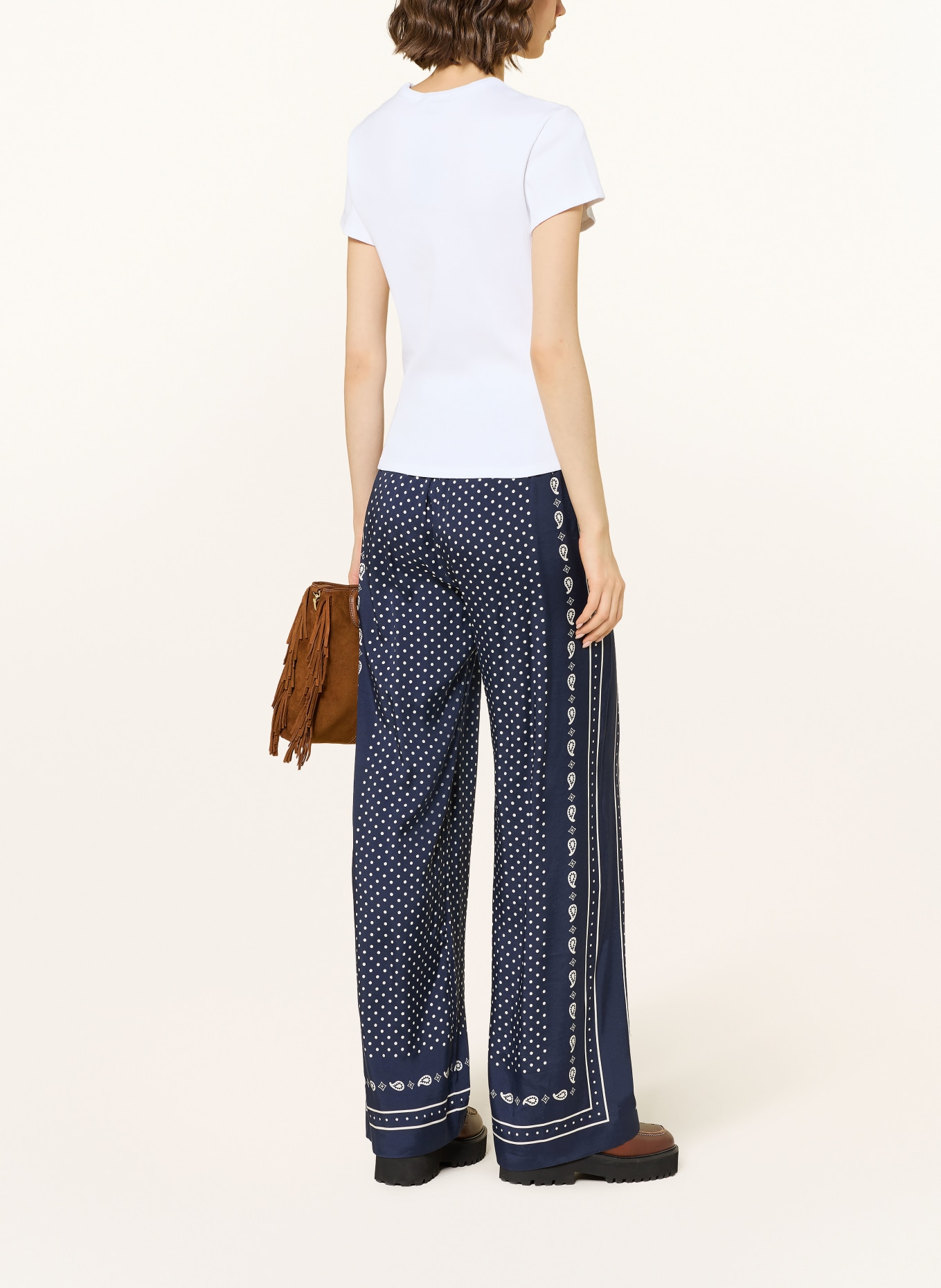 maje Marlenehose: DUNKELBLAU / WEISS