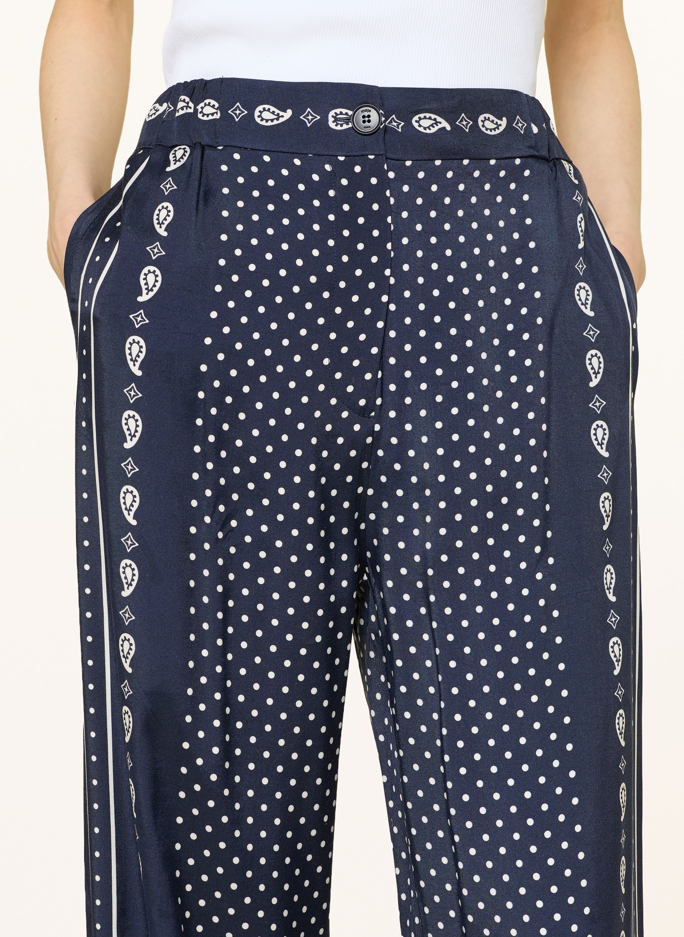 maje Marlenehose: DUNKELBLAU / WEISS