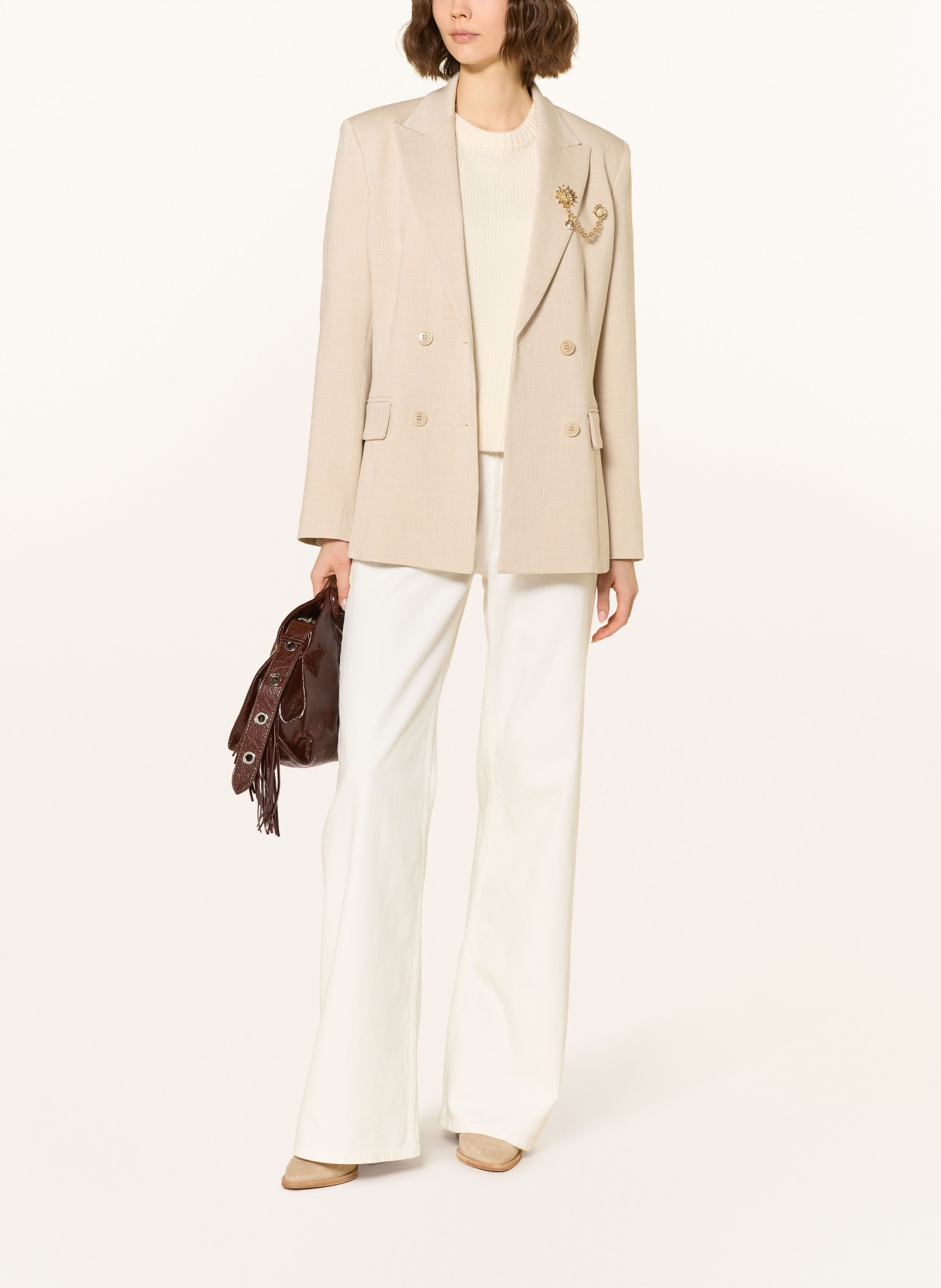 maje marynarka: JASNOBRĄZOWY