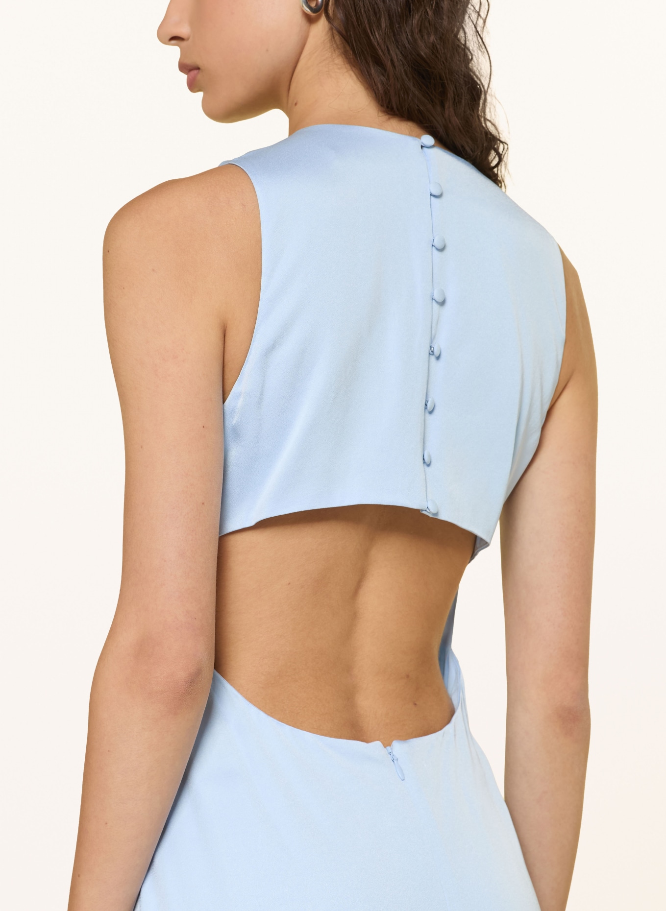 maje Kleid mit Cut-outs: HELLBLAU