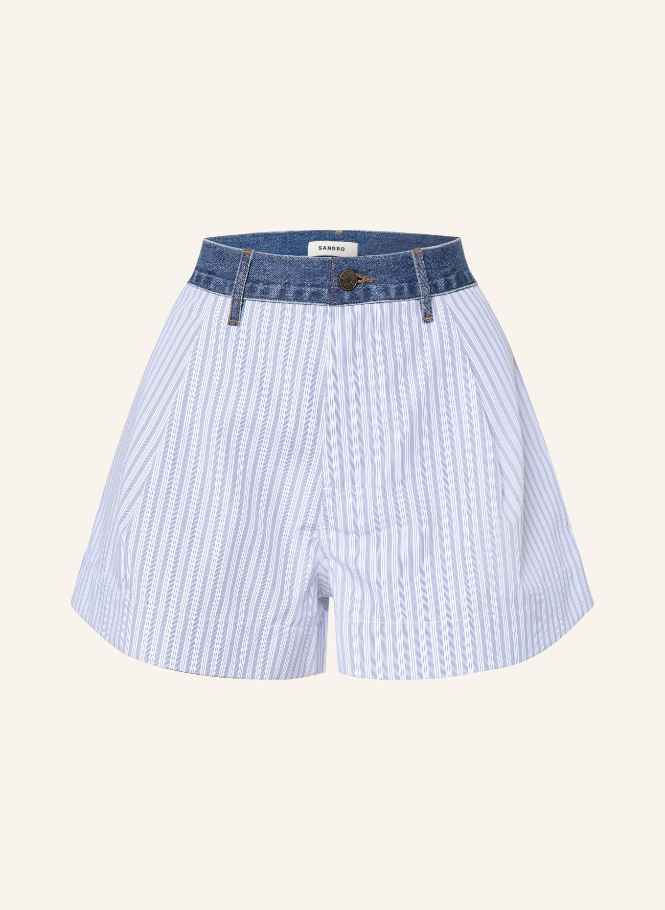 SANDRO Shorts: WEISS / BLAU