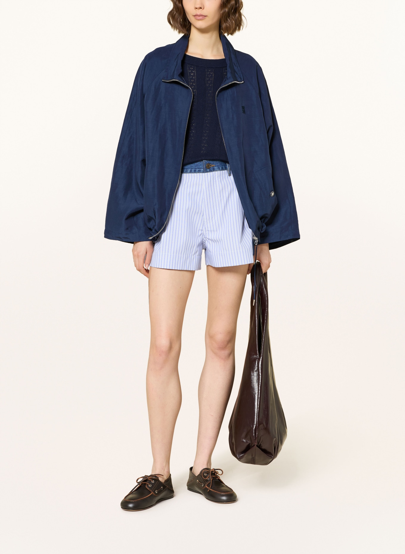 SANDRO Shorts: WEISS / BLAU