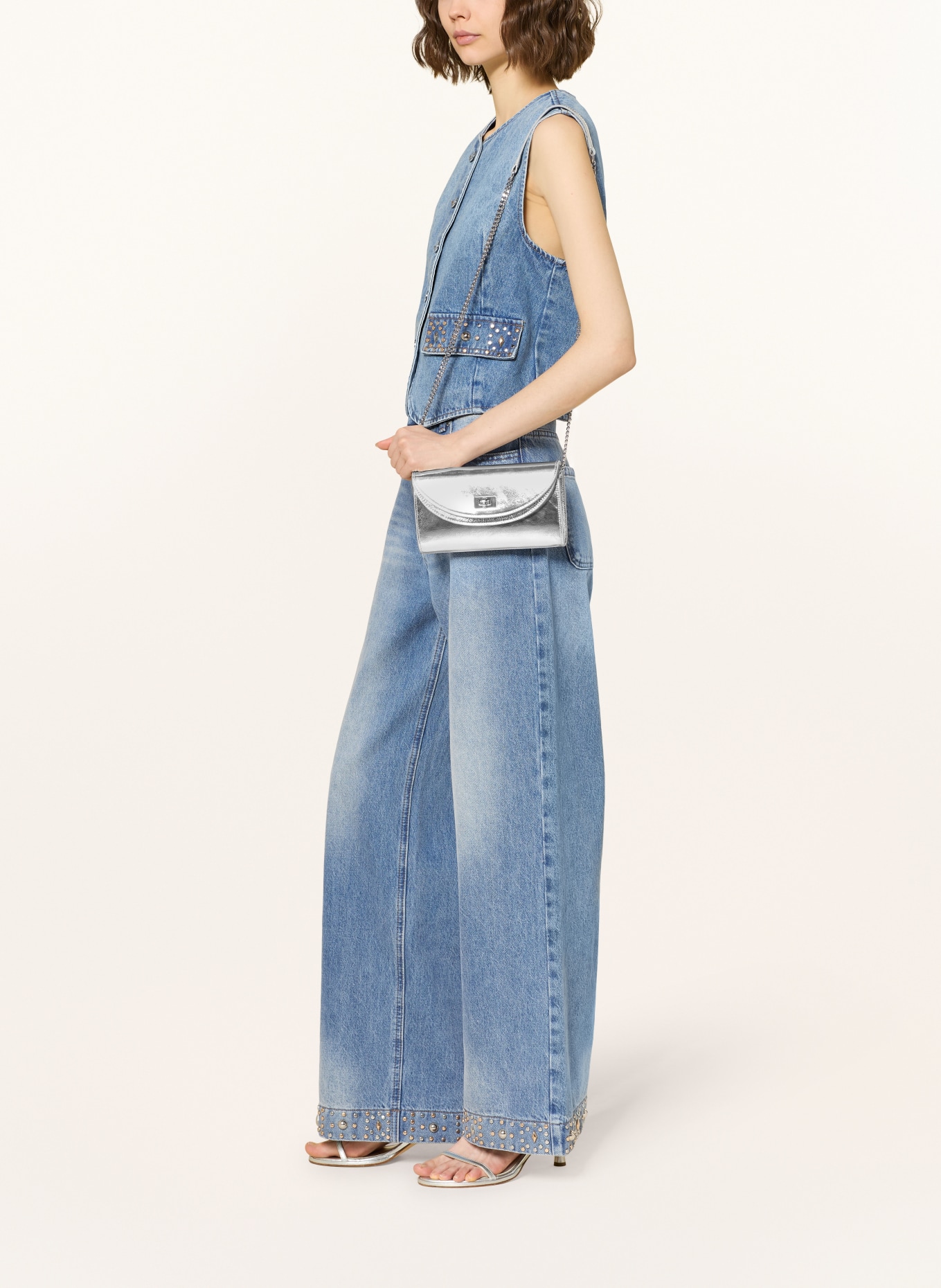 SANDRO Clutch: SILBER