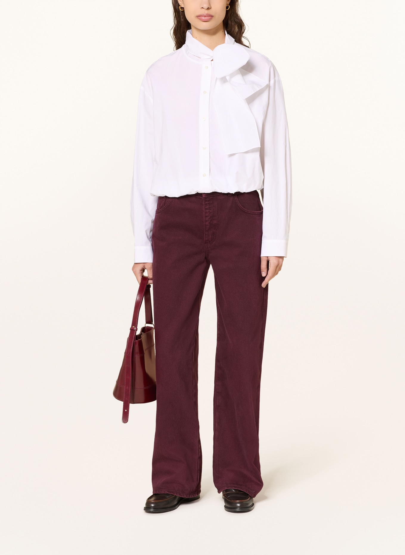 CLAUDIE PIERLOT Schluppenbluse: WEISS