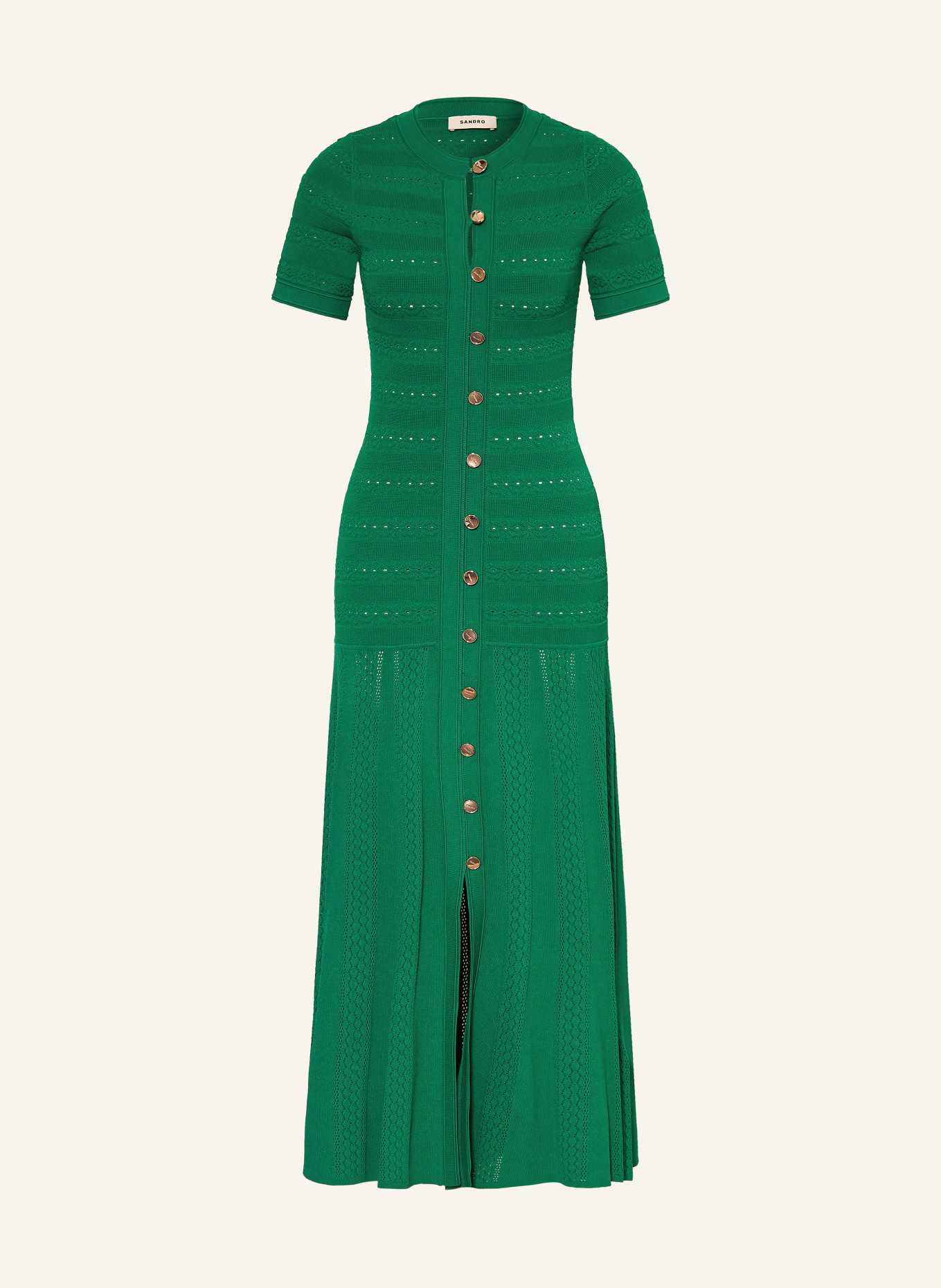 SANDRO Strickkleid: GRÜN