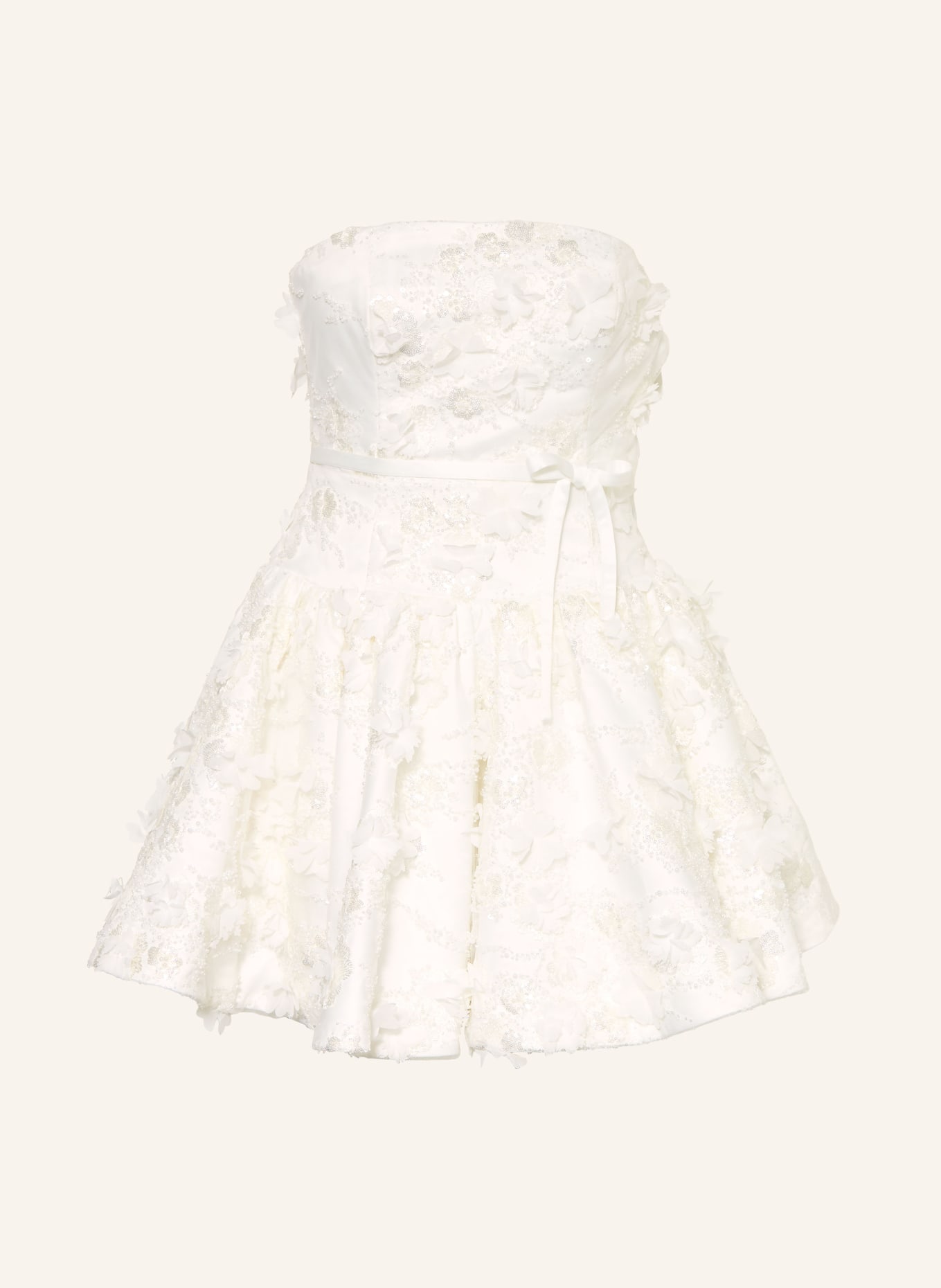 maje Sukienka koktajlowa z ozdobnymi perełkami: BIAŁY