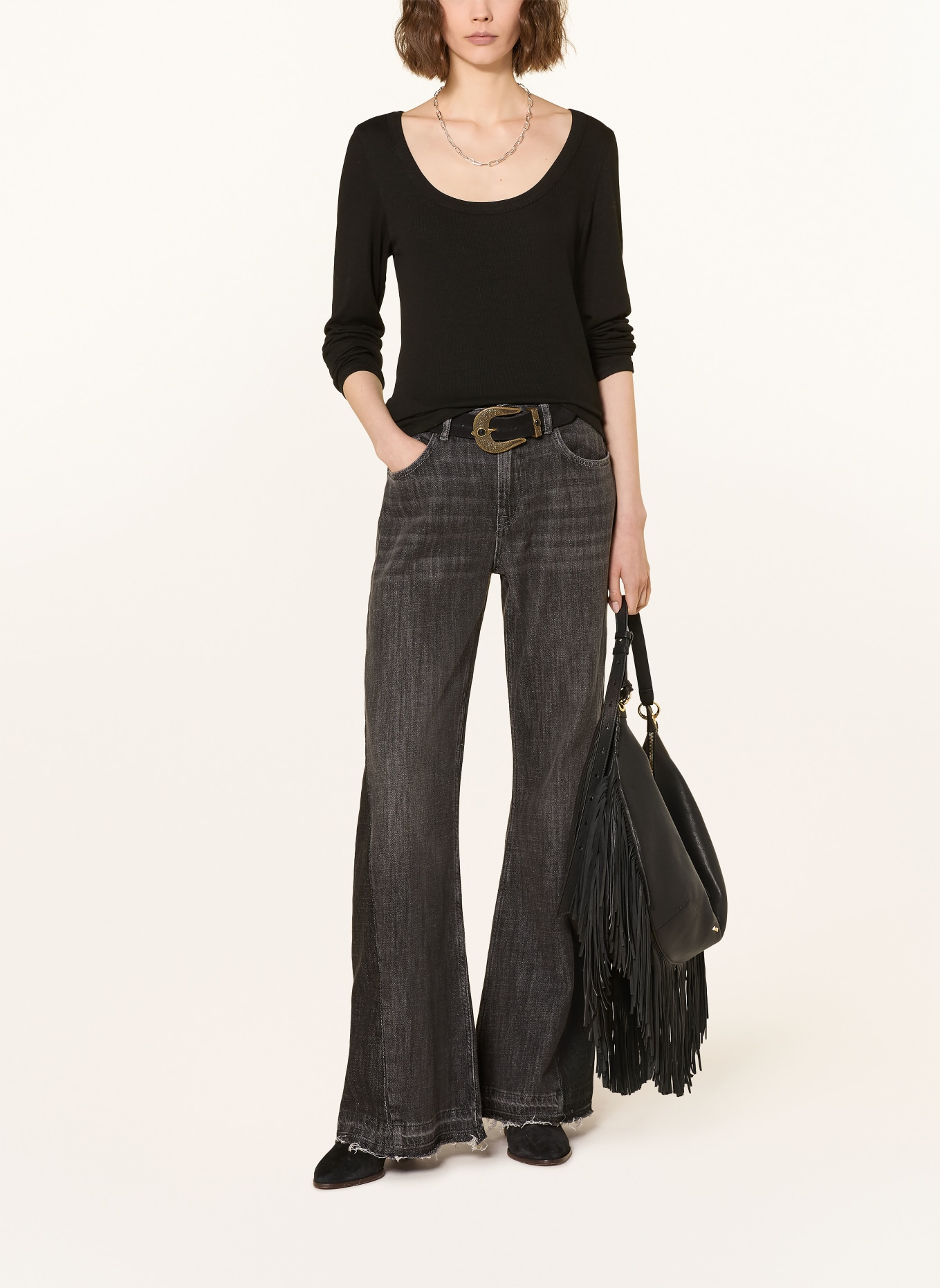 ba&sh Longsleeve LUISA: SCHWARZ