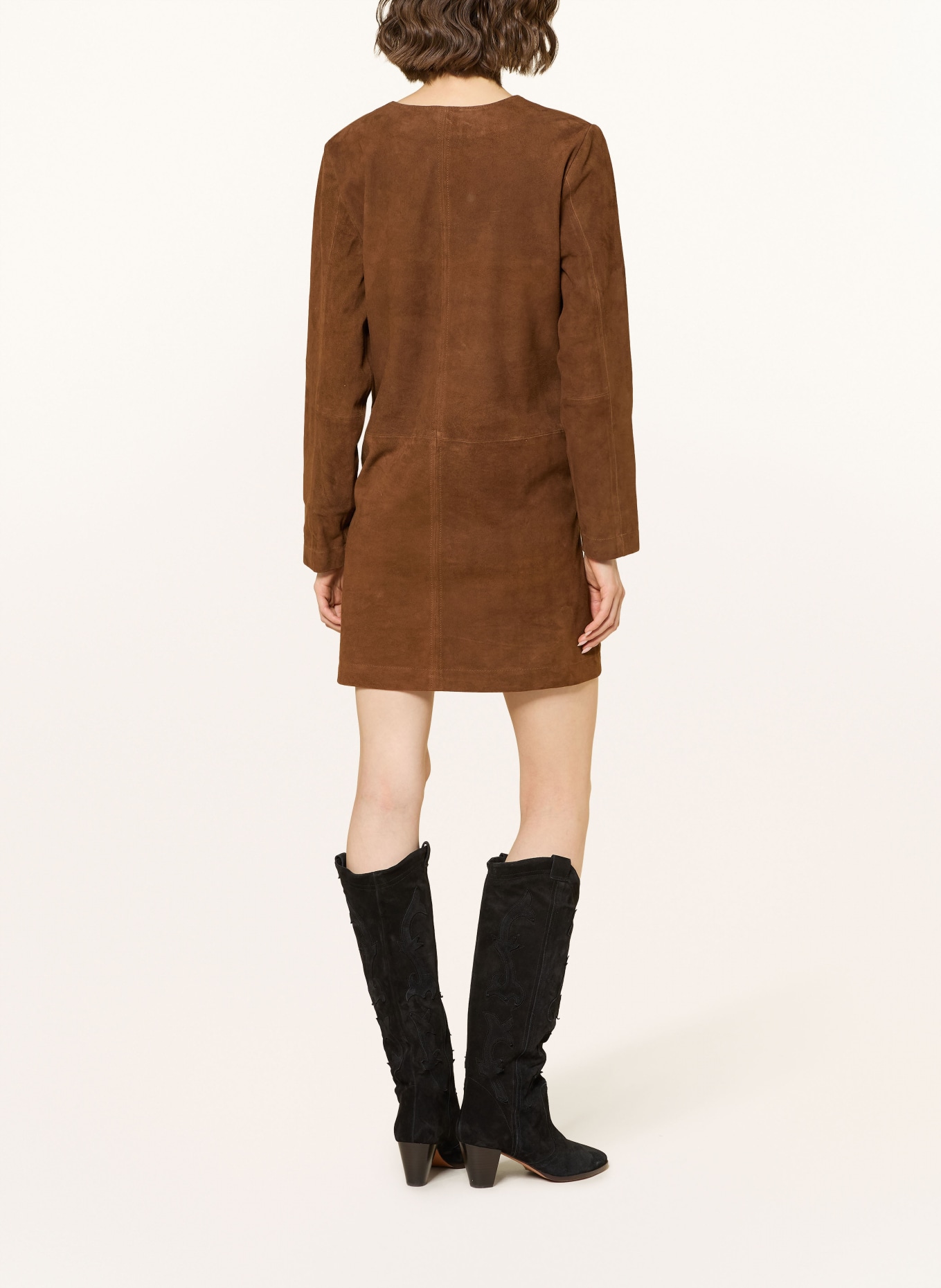ba&sh Kožené šaty SEDA: HNĚDÁ