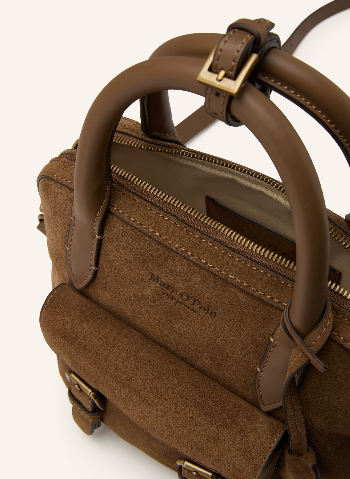 Marc O'Polo taška přes rameno: HNĚDÁ / ZLATÁ