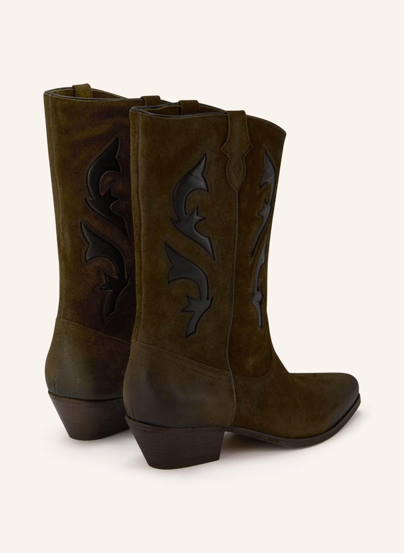 ba&sh Kovbojské boty CURTIS: TMAVĚ HNĚDÁ