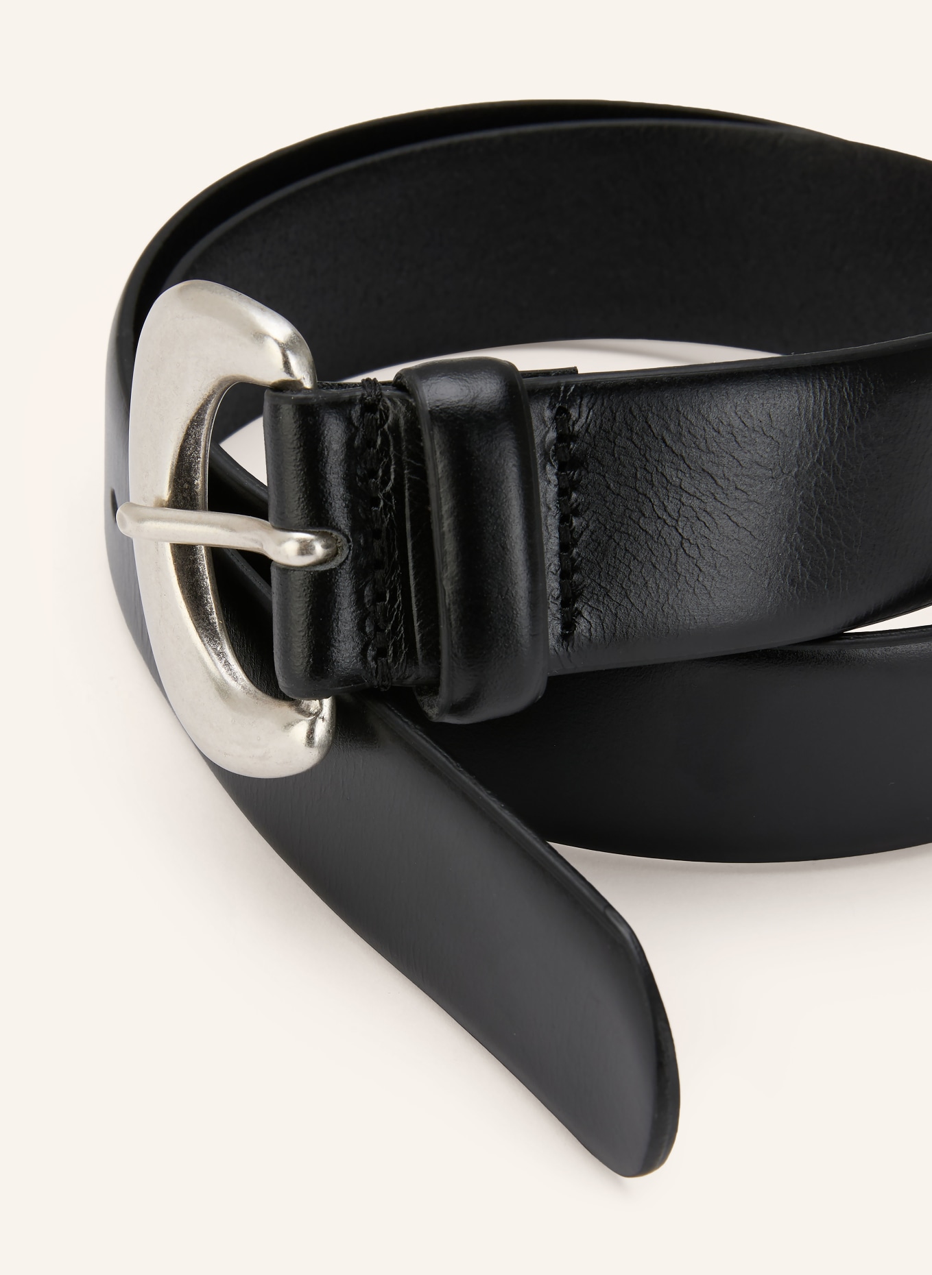 ba&sh Ledergürtel BRAD: SCHWARZ / SILBER