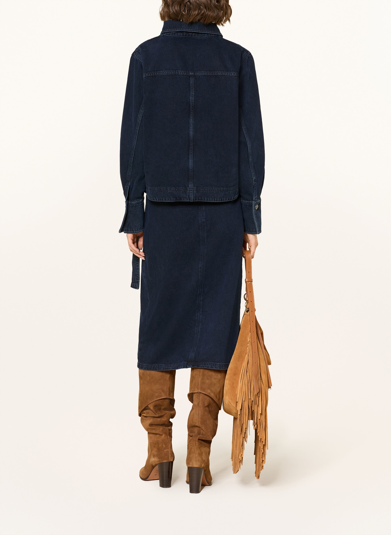 ba&sh Jeans-Poloshirt: DUNKELBLAU