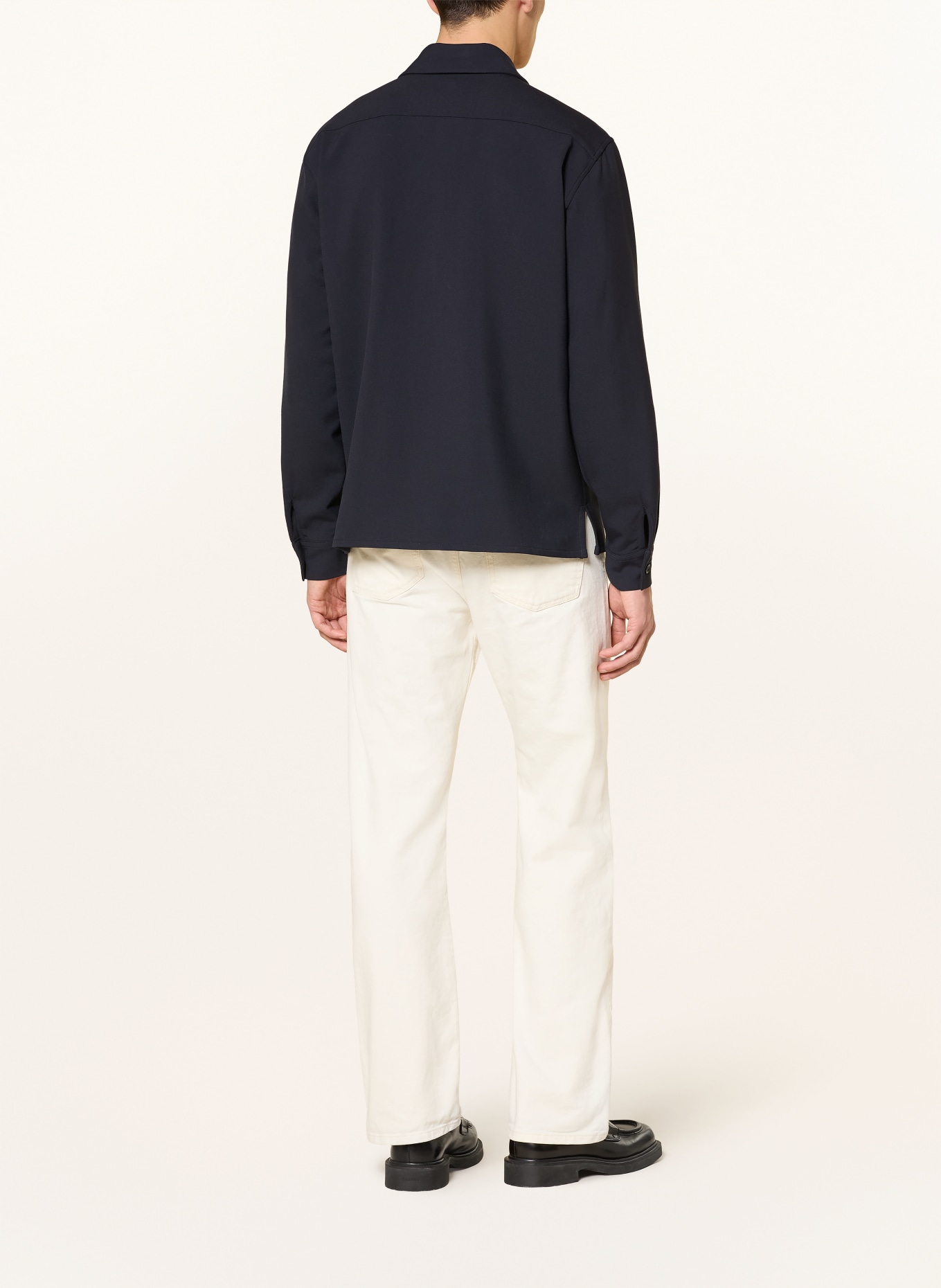 SANDRO Jersey-Overshirt: DUNKELBLAU