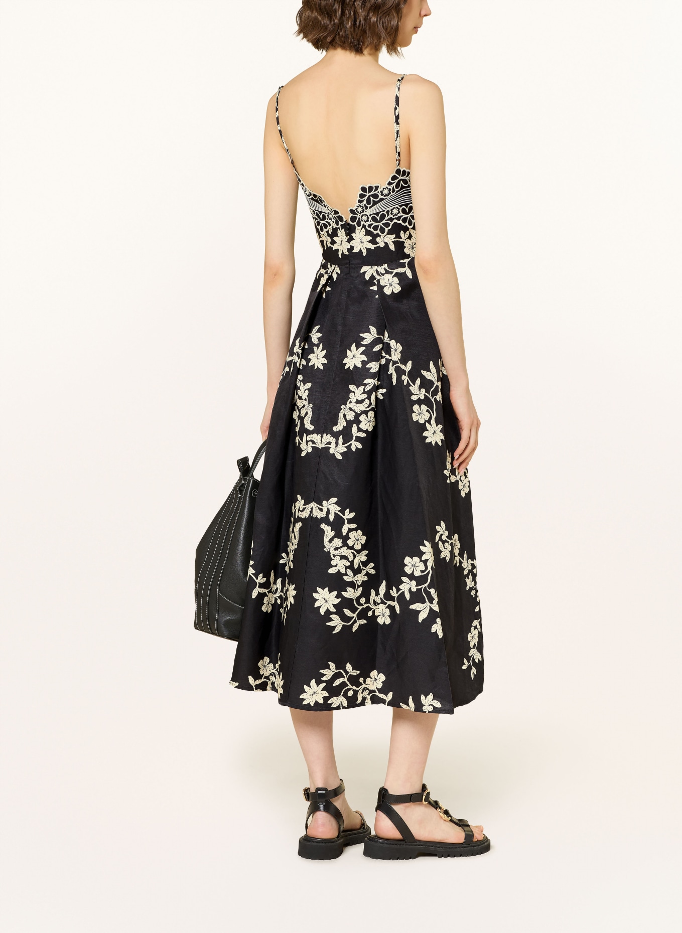 CLAUDIE PIERLOT Kleid: SCHWARZ / ECRU