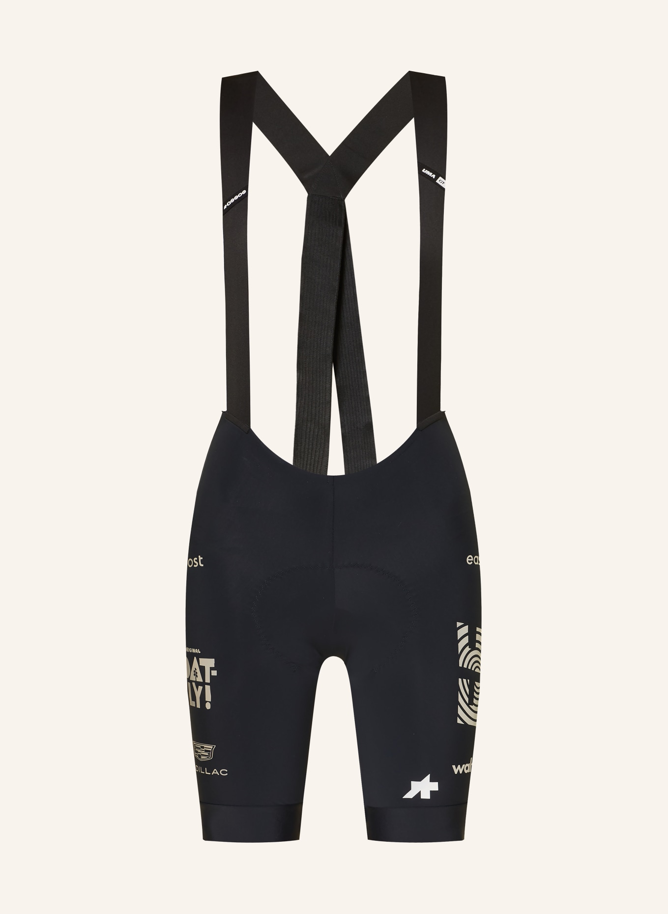 ASSOS Radhose UMA GT S11 EF mit Trägern und gepolstertem Einsatz: SCHWARZ / SILBER