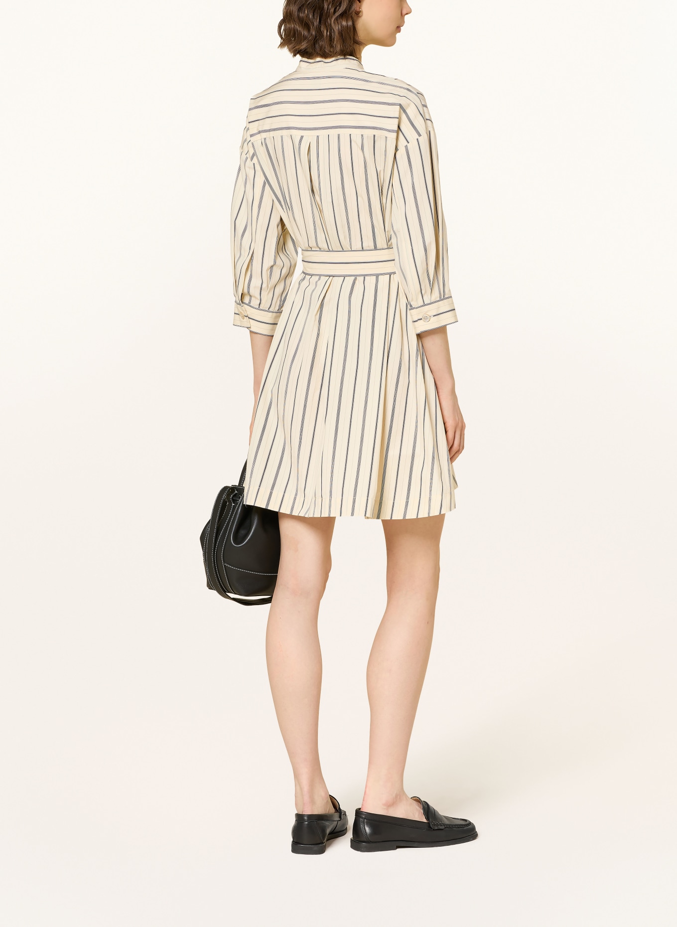 CLAUDIE PIERLOT Kleid mit 3/4-Arm: CREME / SCHWARZ