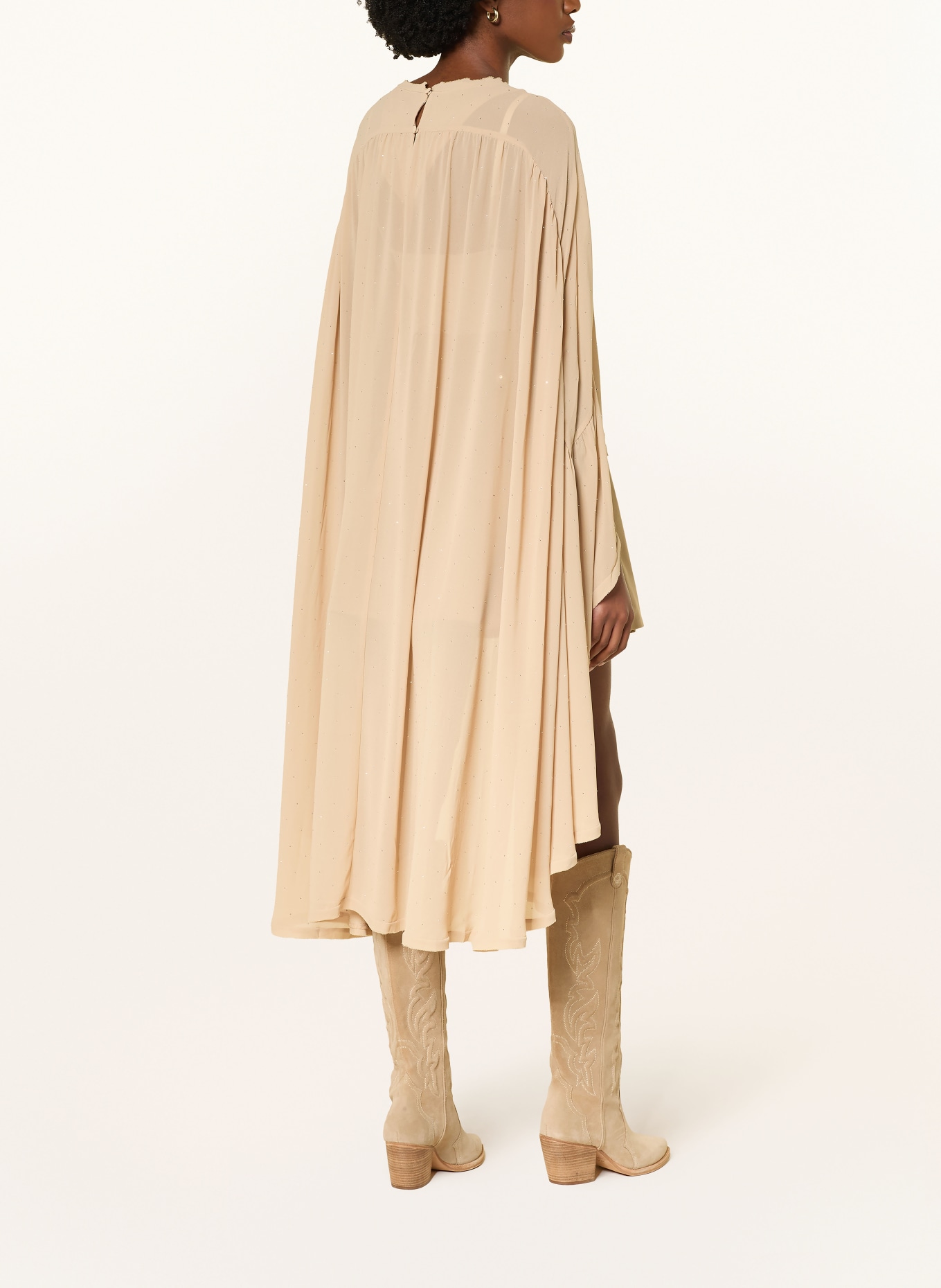 maje Stola mit Schmucksteinen: CAMEL