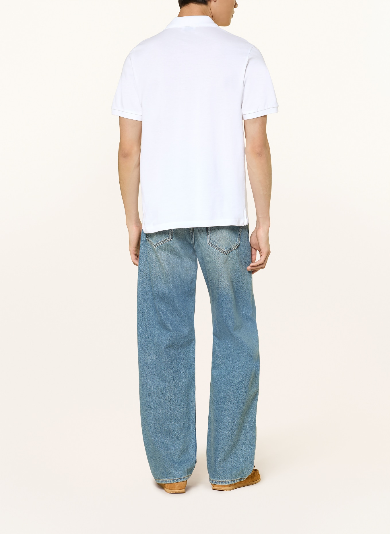 SANDRO Piqué-Poloshirt Regular Fit: WEISS