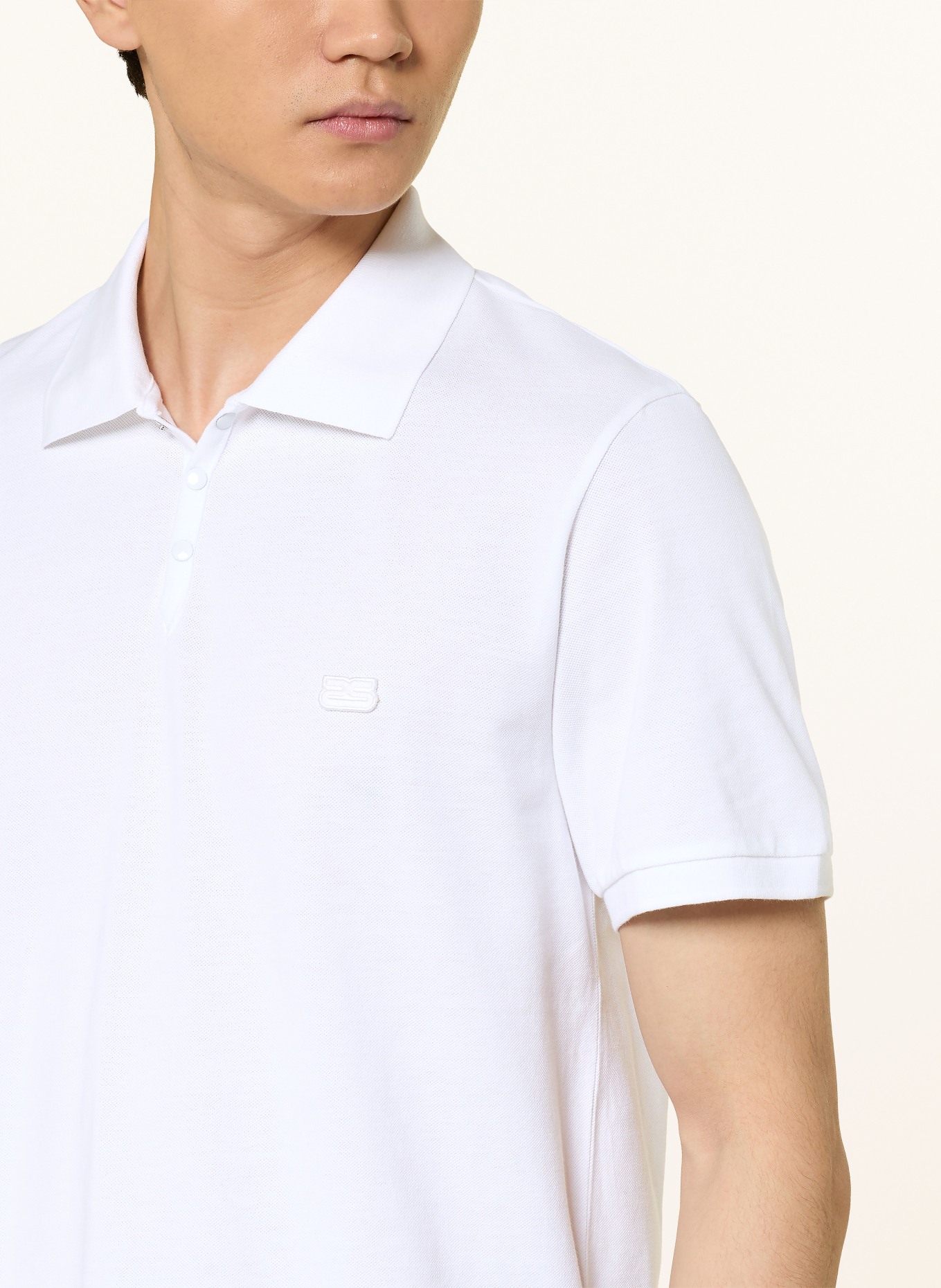 SANDRO Piqué-Poloshirt Regular Fit: WEISS