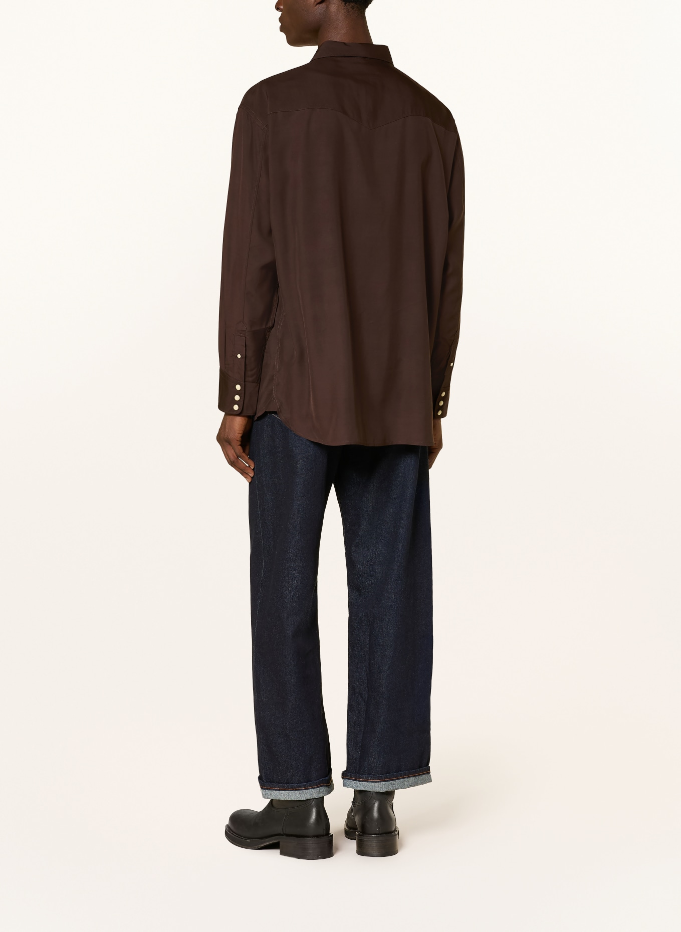 ALLSAINTS Hemd PICKETT Oversized Fit: DUNKELBRAUN