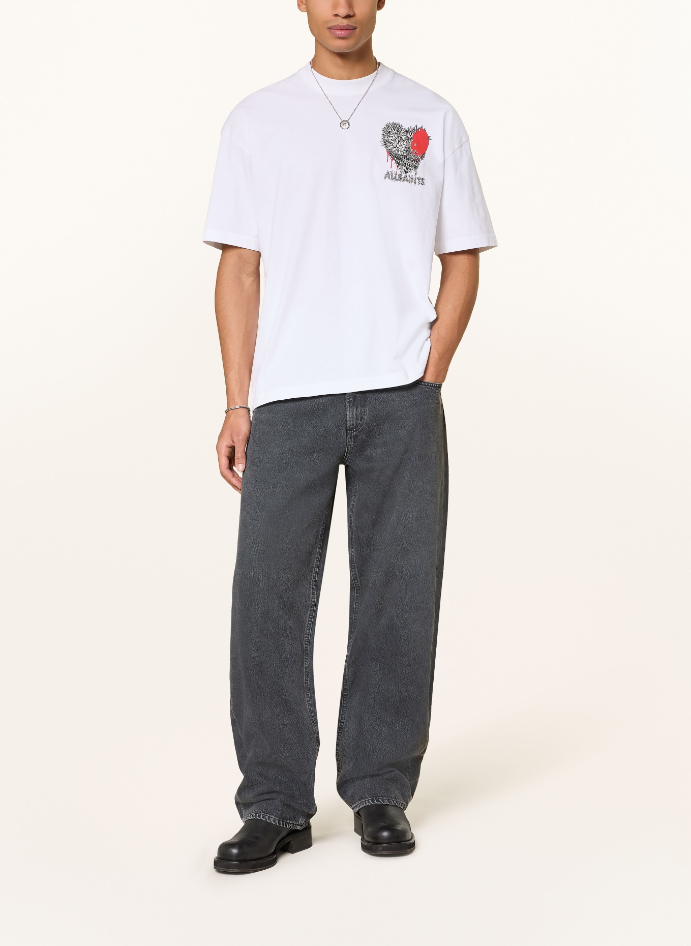 ALLSAINTS CHASTE T-shirt: WHITE