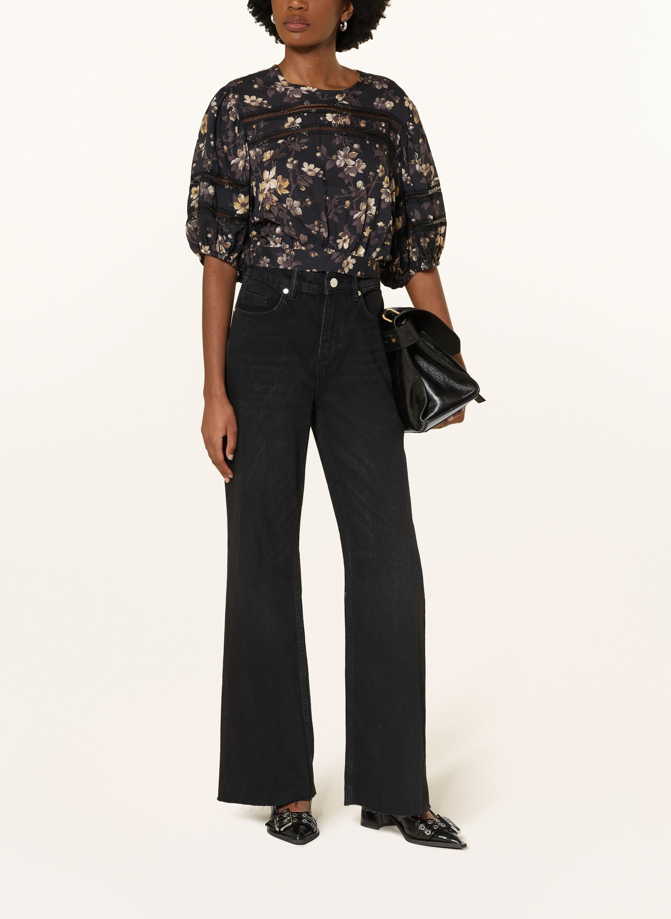 ALLSAINTS Flared Jeans EMBER: 162 Washed Black