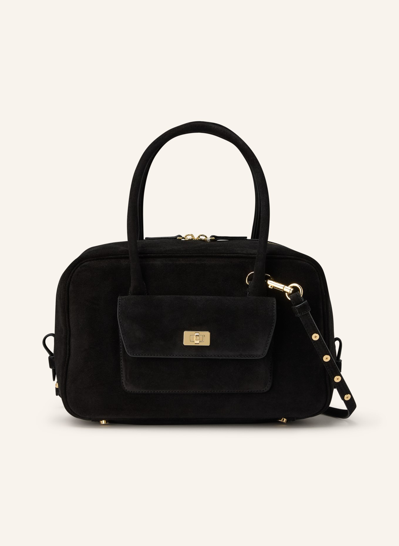 SANDRO Handtasche: SCHWARZ / GOLD