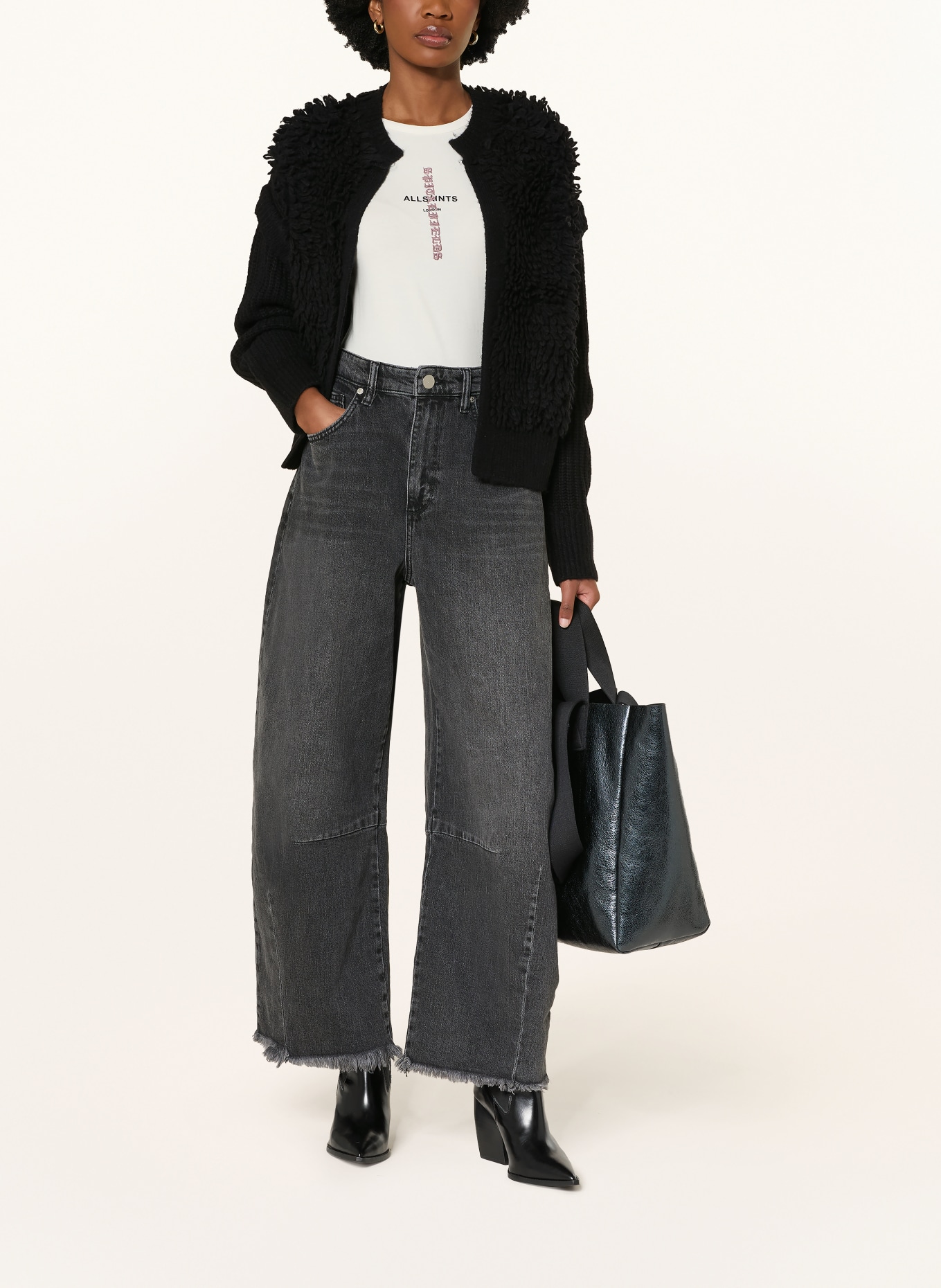 ALLSAINTS Barrel Jeans PAYTON: 162 Washed Black