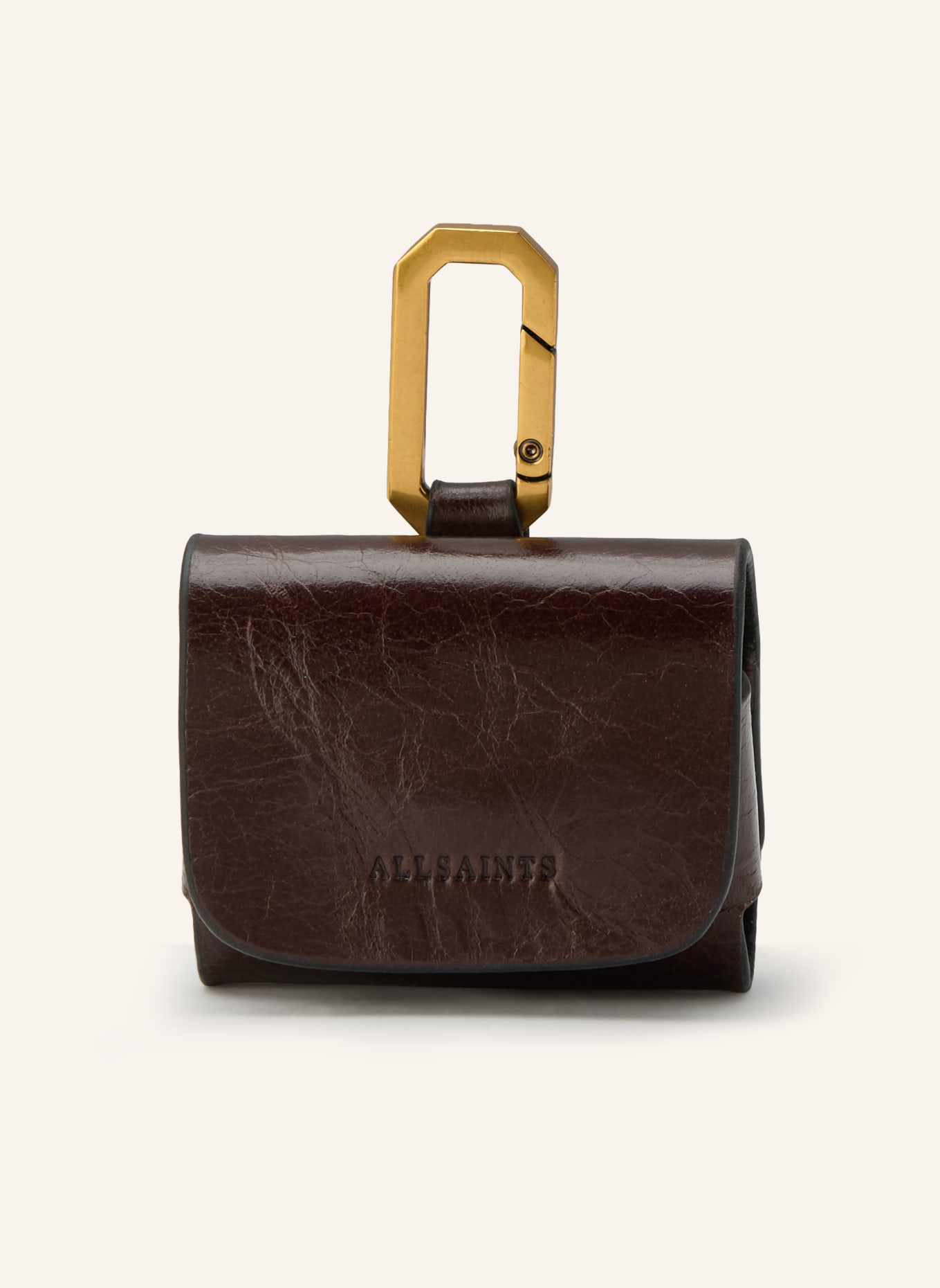 ALLSAINTS AirPods-Case: DUNKELBRAUN / GOLD