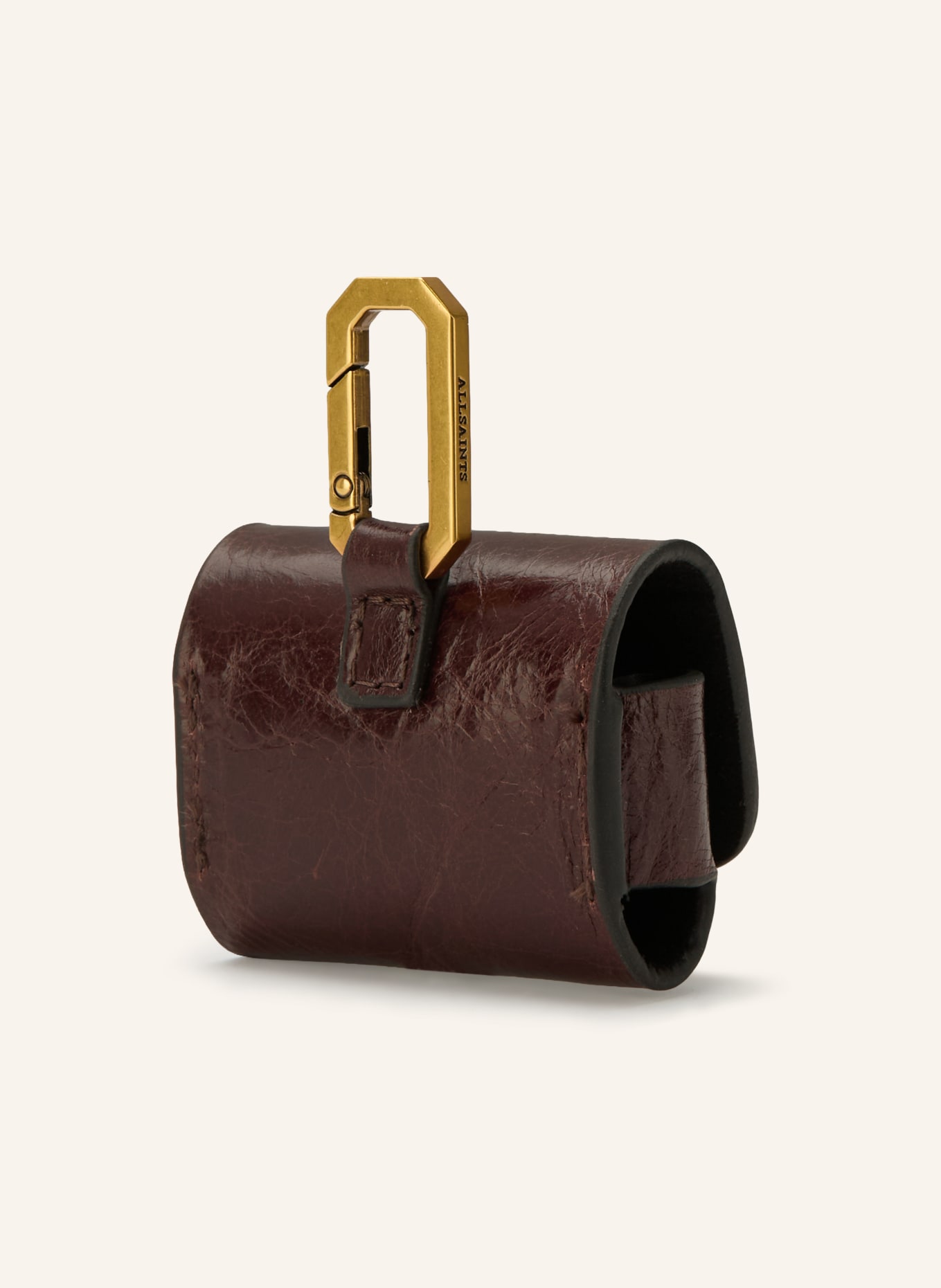 ALLSAINTS AirPods-Case: DUNKELBRAUN / GOLD