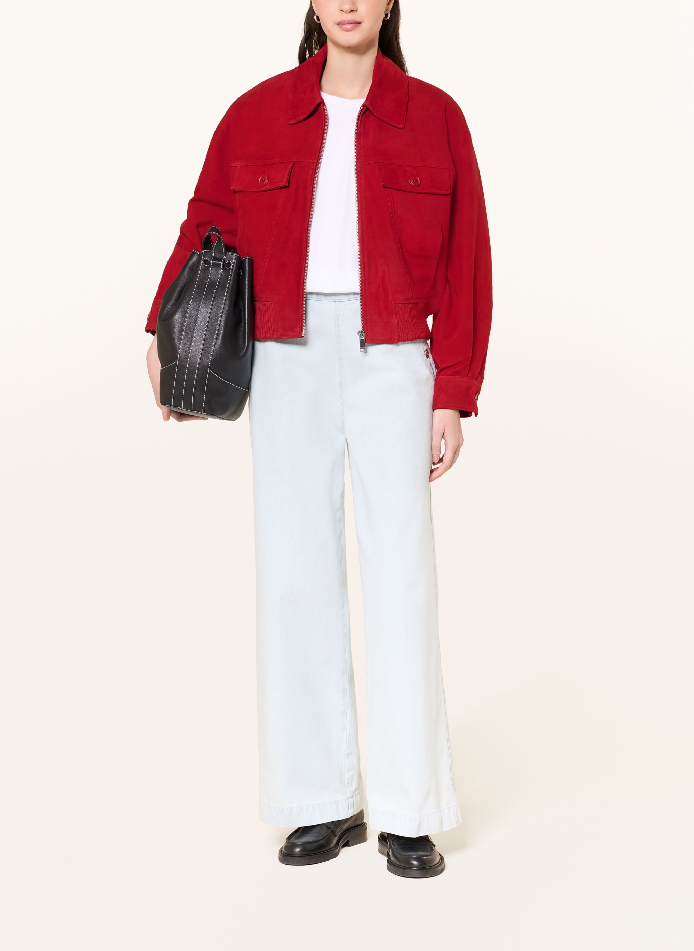 CLAUDIE PIERLOT Wide Leg Jeans DENISEBIS: D052 LIGHT BLUE DENIM