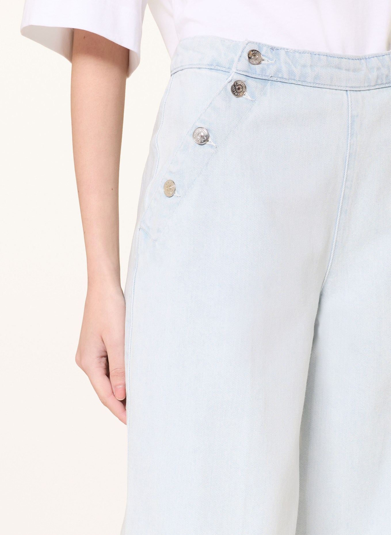 CLAUDIE PIERLOT Wide Leg Jeans DENISEBIS: D052 LIGHT BLUE DENIM