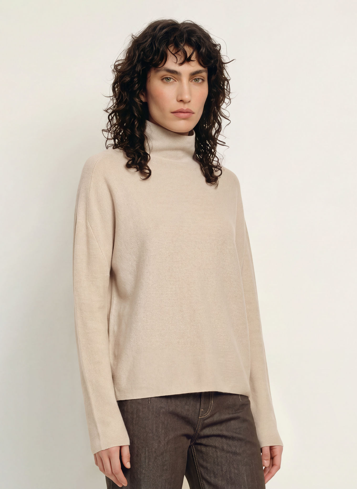 DRYKORN Turtleneck sweater LIORA: BEIGE